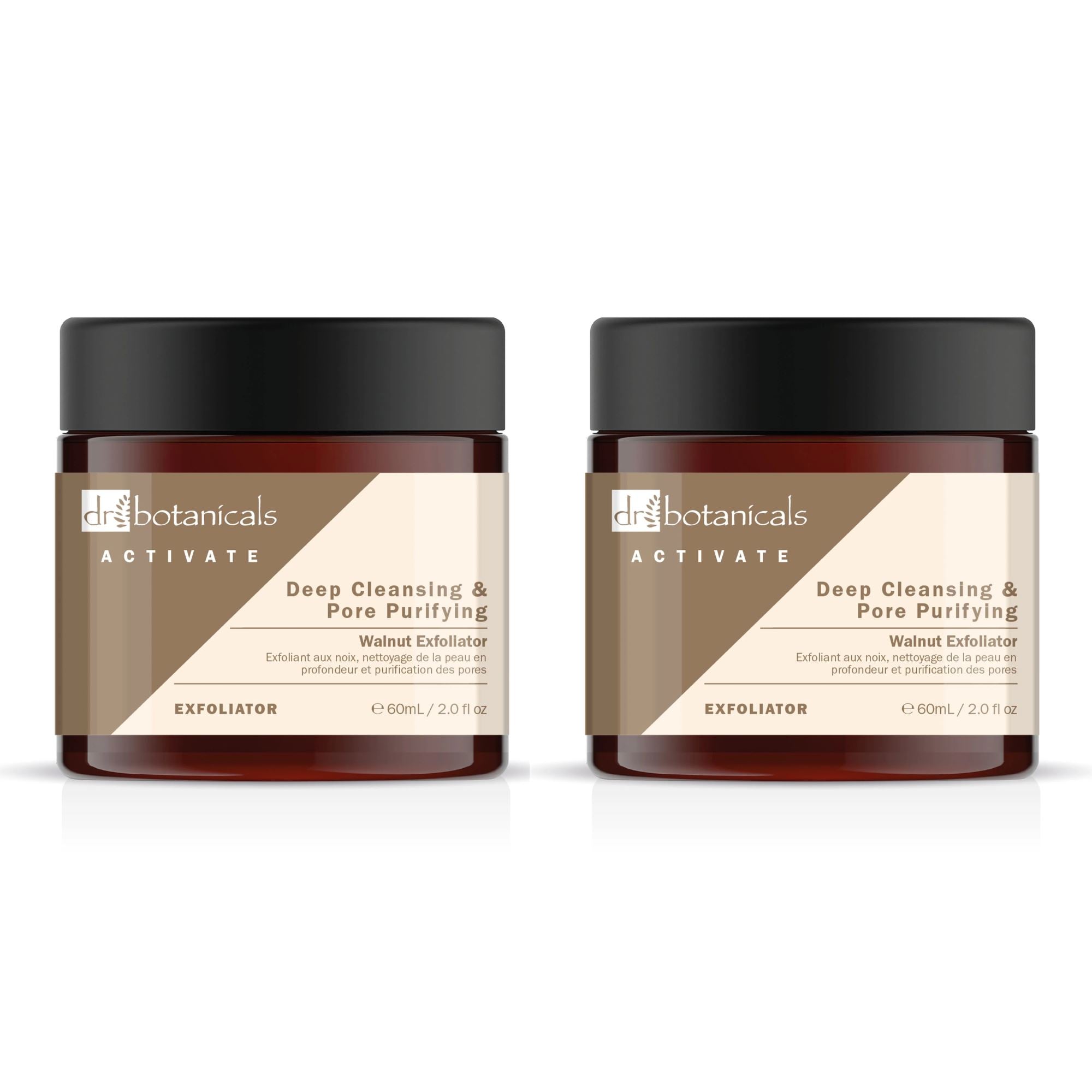 Activate Deep Cleansing & Pore Purifying Walnut Exfoliator 60ml Twin Value Savings Pack