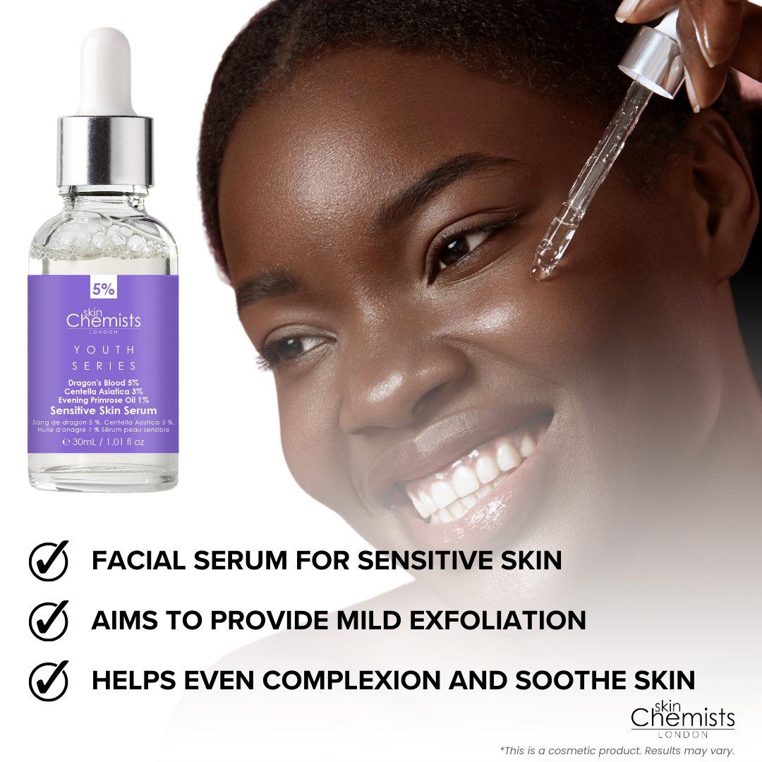 Youth Series Sensitive Skin Serum Dragon's Blood 5%, Centella Asiatica 3%, Evening Primrose Oil 1% 30ml