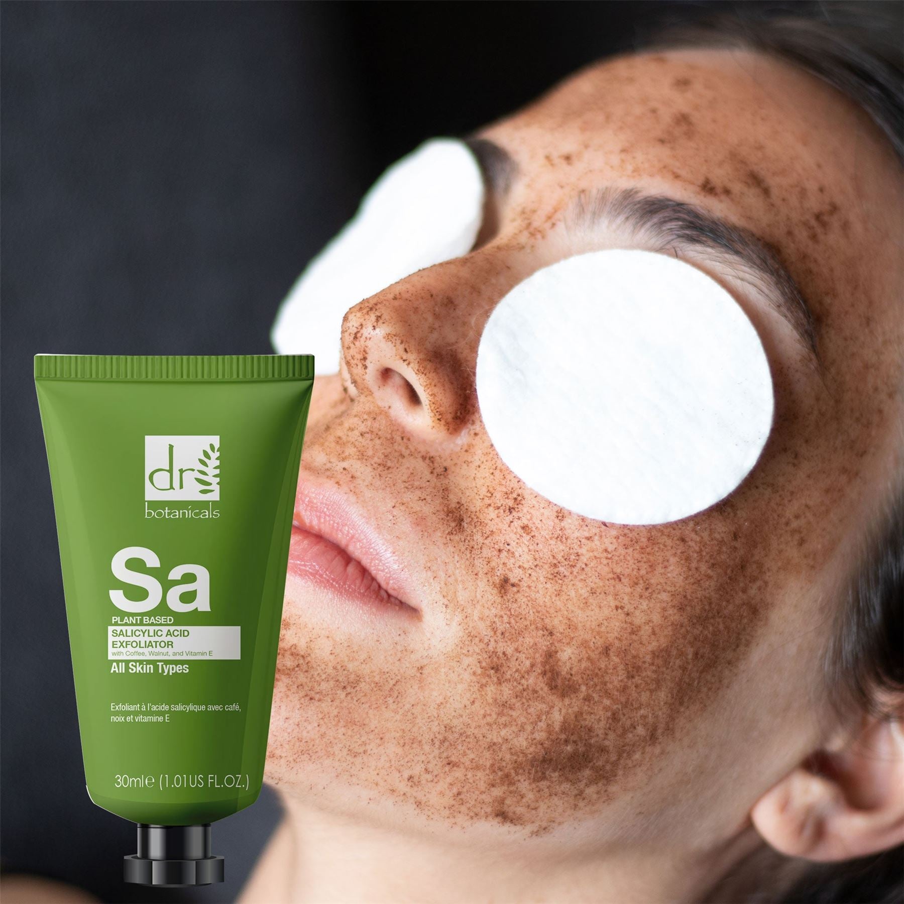 Salicylsäure-Peeling mit Kaffee, Walnuss und Vitamin E, 30 ml