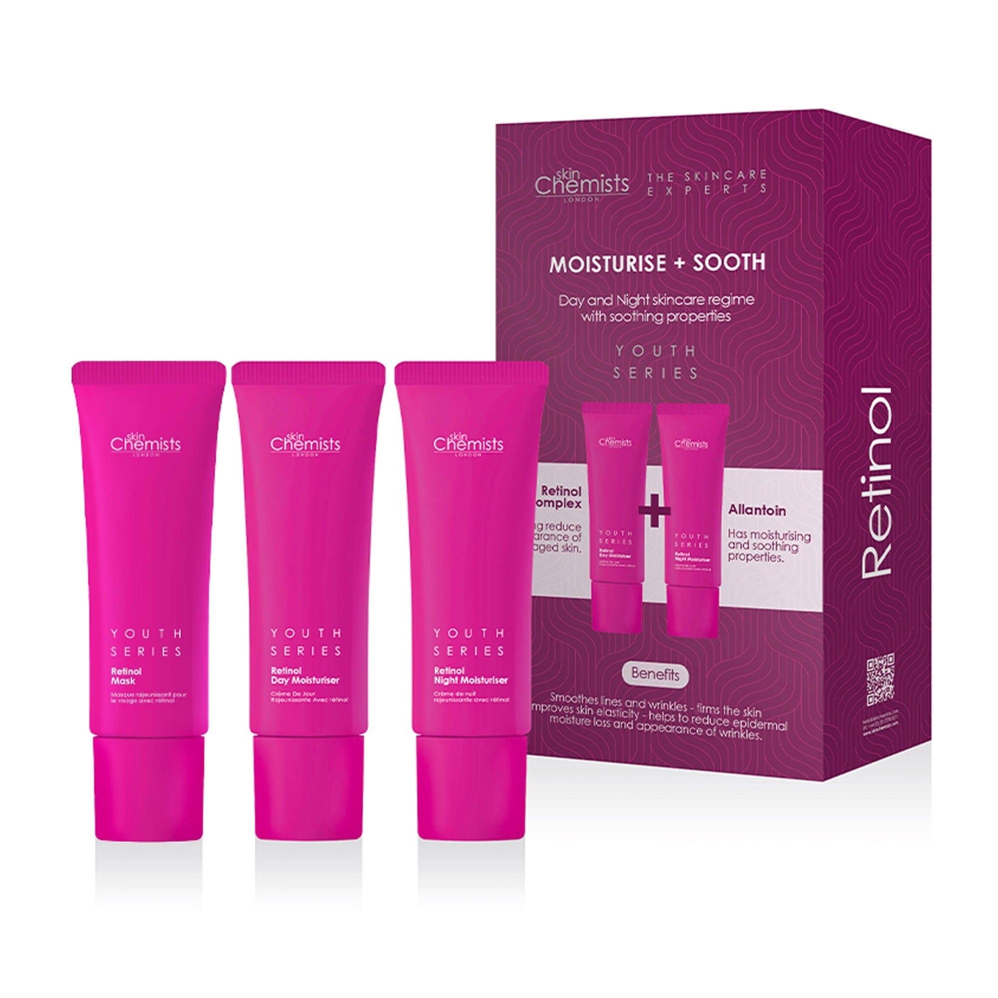 Retinol-Feuchtigkeitscreme & Beruhigungsset + Gratis Retinolmaske 50 ml