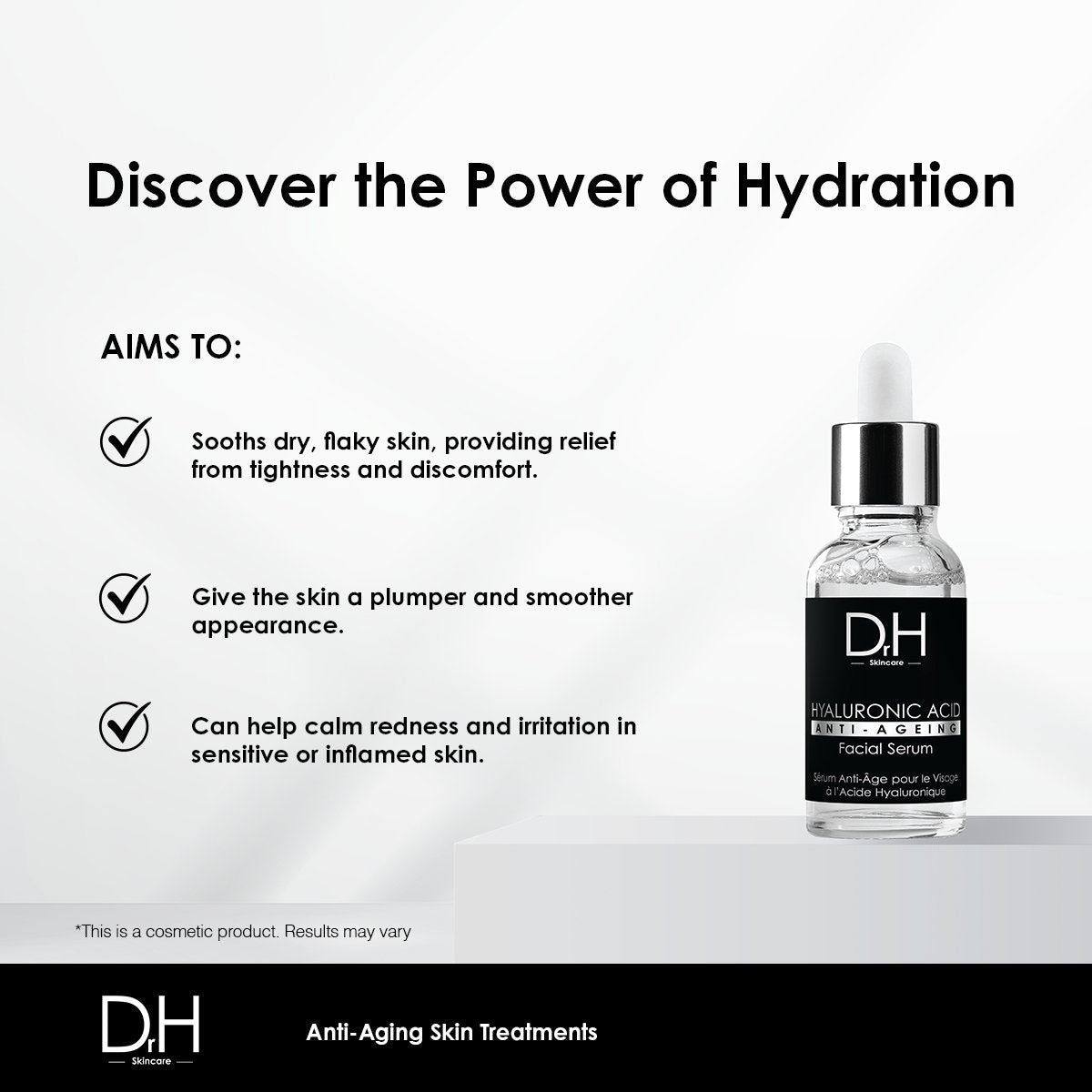 Sérum visage anti-âge à l'acide hyaluronique 30 ml