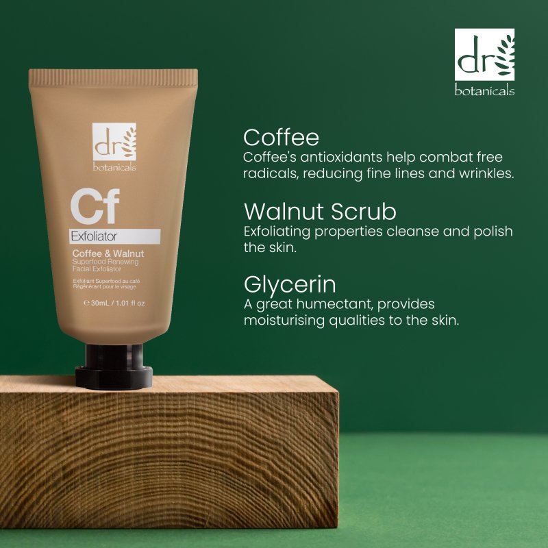 Exfoliant visage régénérant au café et superaliment 30 ml