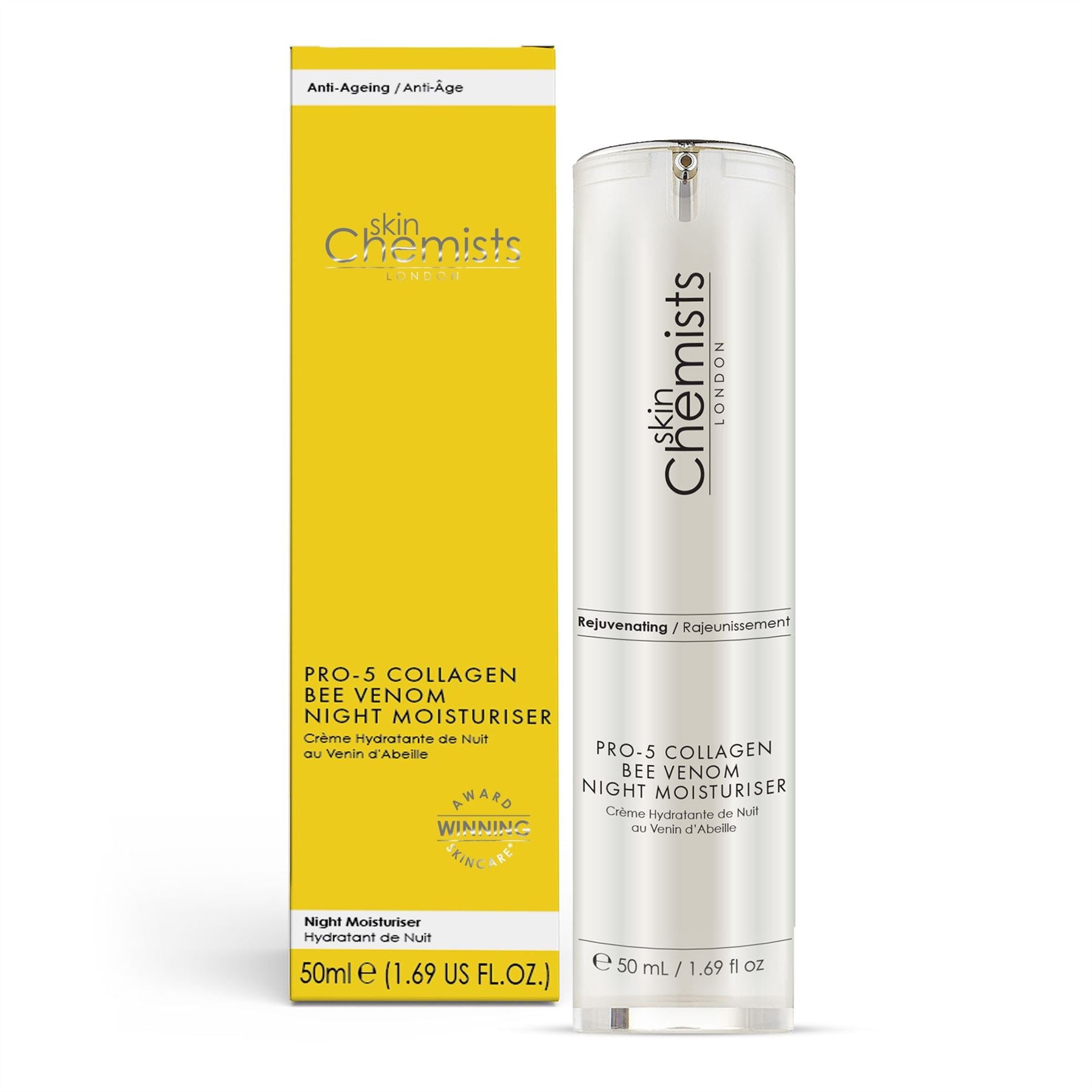 Crème de nuit anti-âge Pro-5 au collagène et au venin d'abeille 50 ml