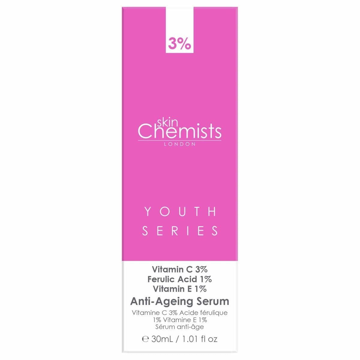 Sérum anti-âge Youth Series Vitamine C 3 %, Acide férulique 1 %, Vitamine E 1 % 30 ml