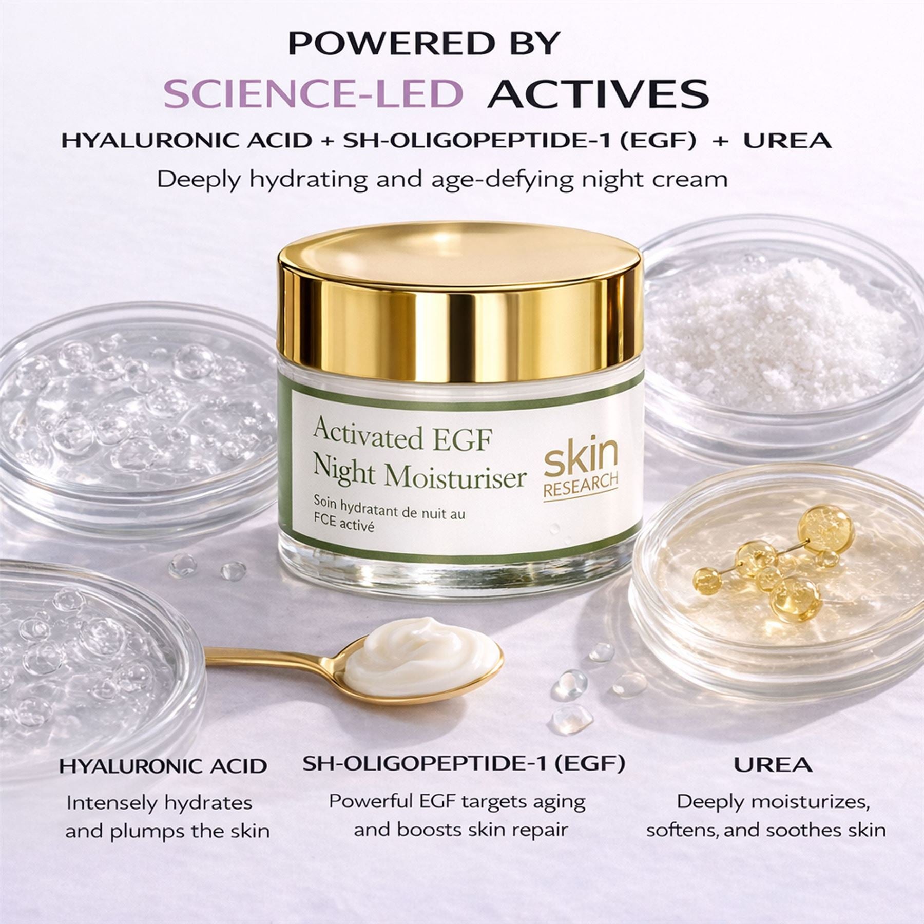 Anti-Aging-Nachtcreme mit aktiviertem EGF, 50 ml