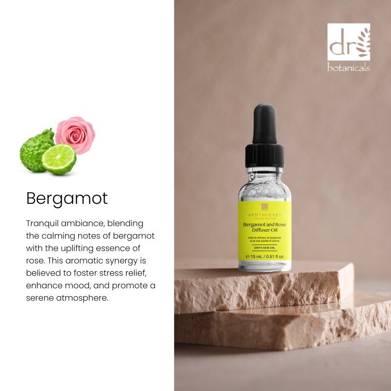 Peaceful & Serene Bergamot & Rose Diffuser Oil 15ml - skinChemists