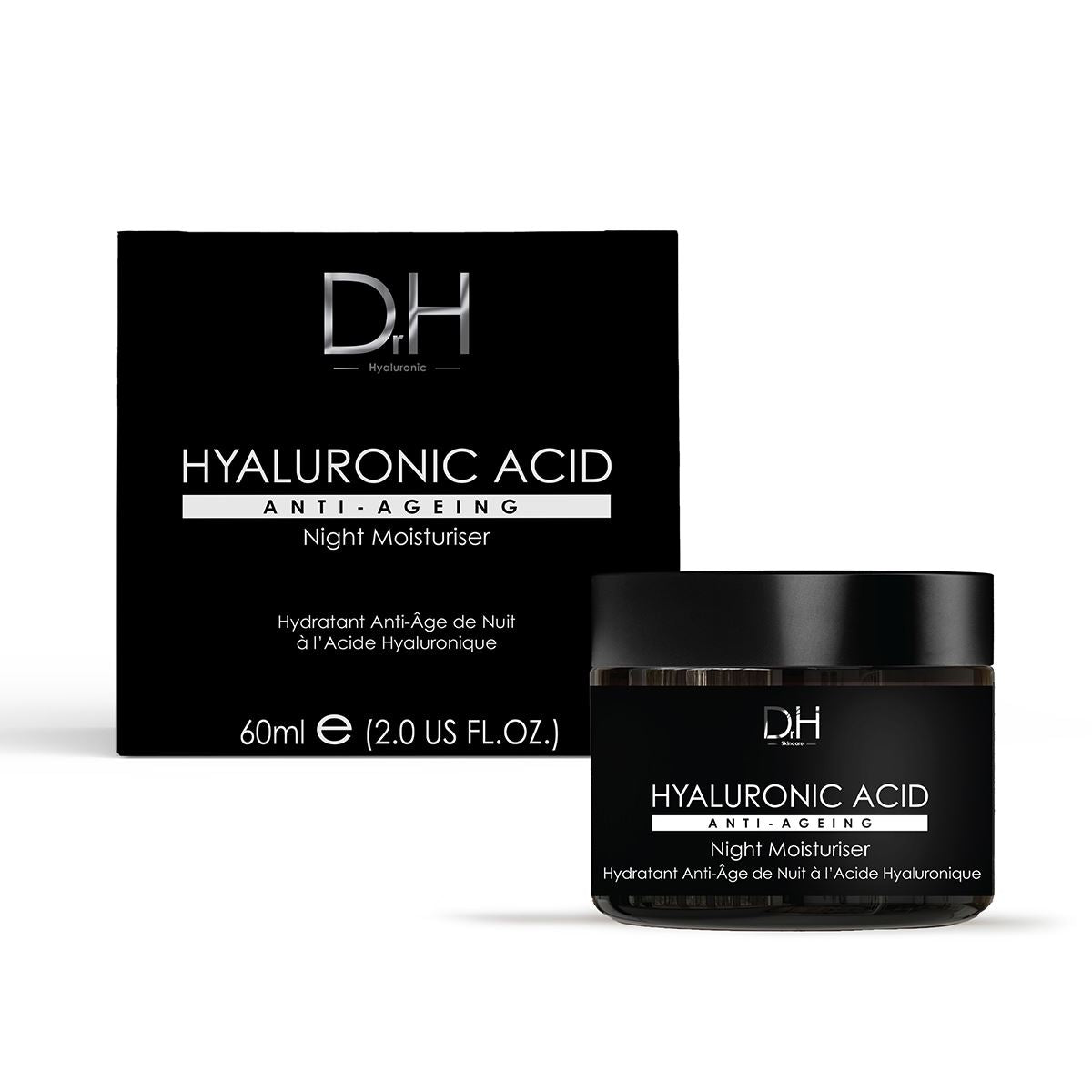 Anti-Ageing Hyaluronic Acid Facial Serum 30ml + Hyaluronic Acid Anti-Ageing Night Moisturiser 60ml