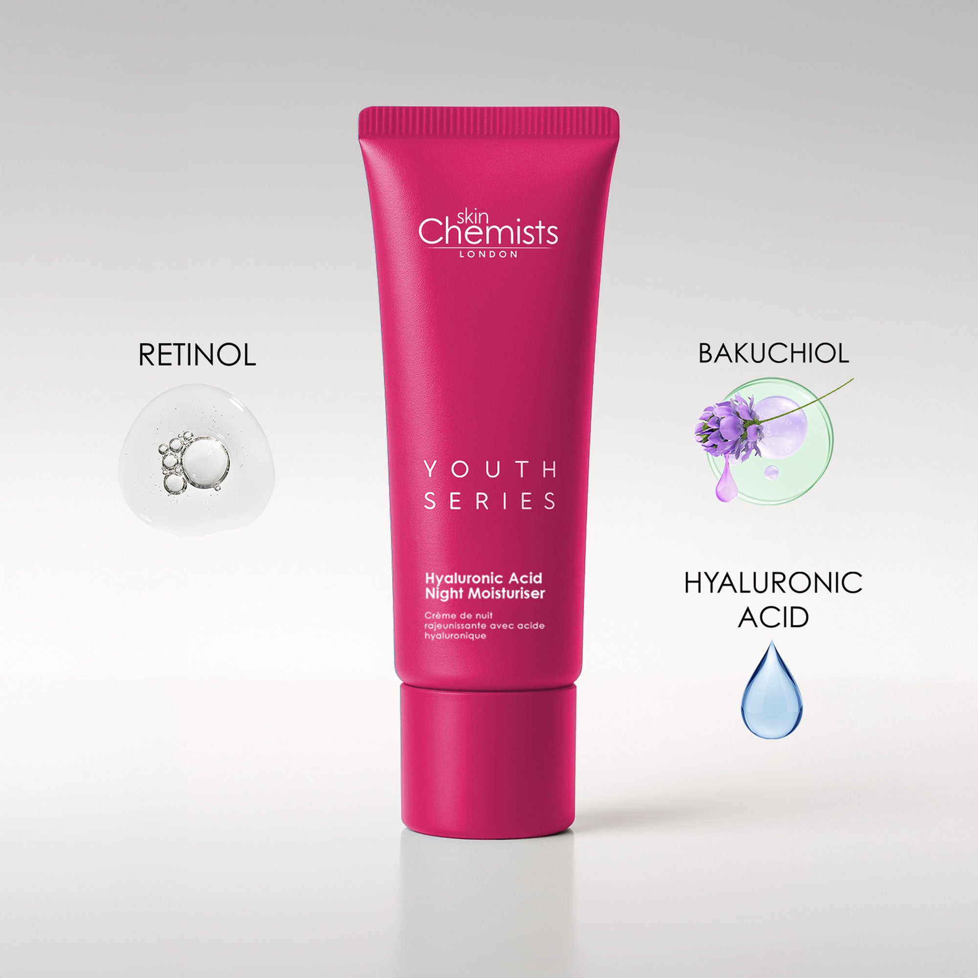 SkinChemists Crème de nuit anti-âge au rétinol et au bakuchiol 50 ml