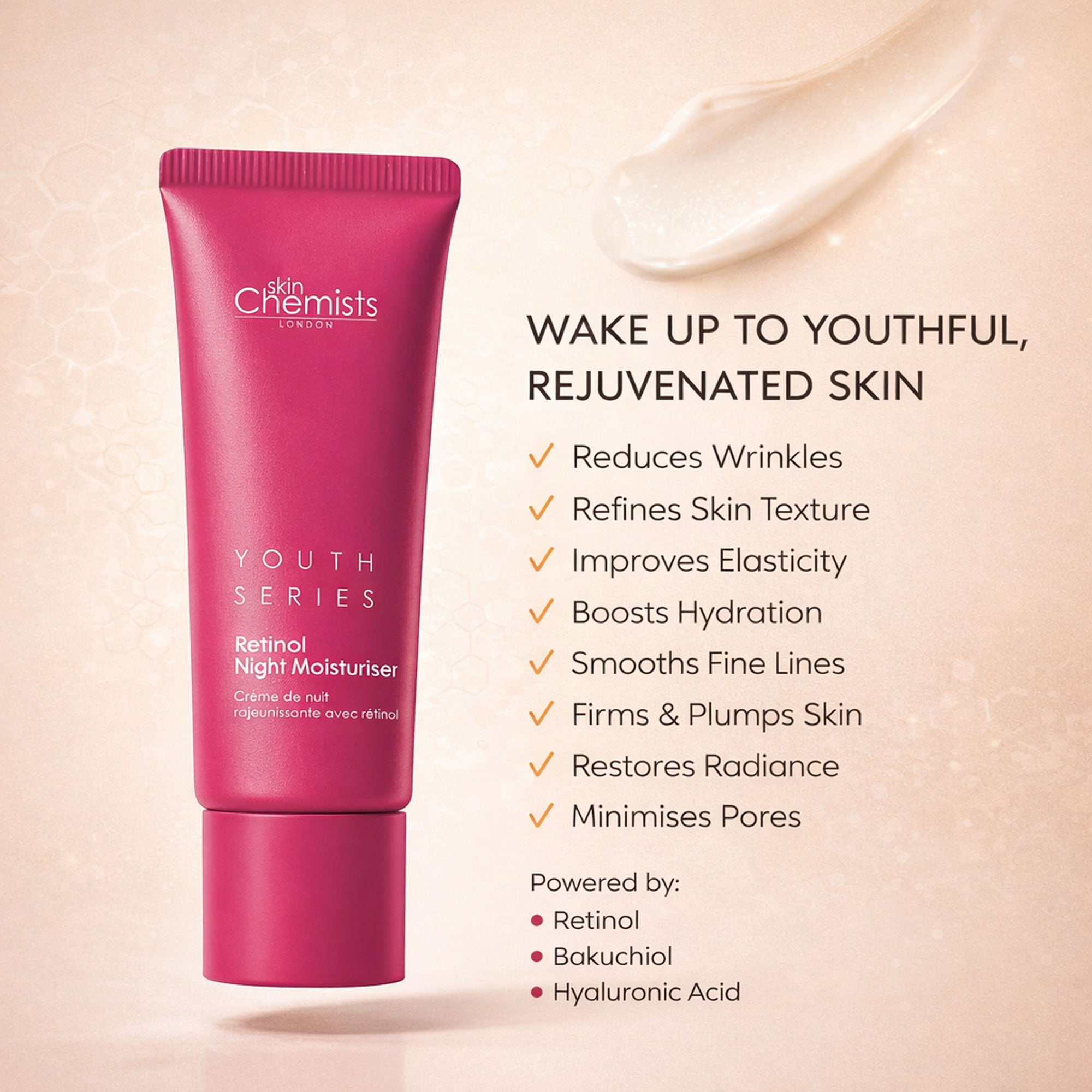 SkinChemists Crème de nuit anti-âge au rétinol et au bakuchiol 50 ml