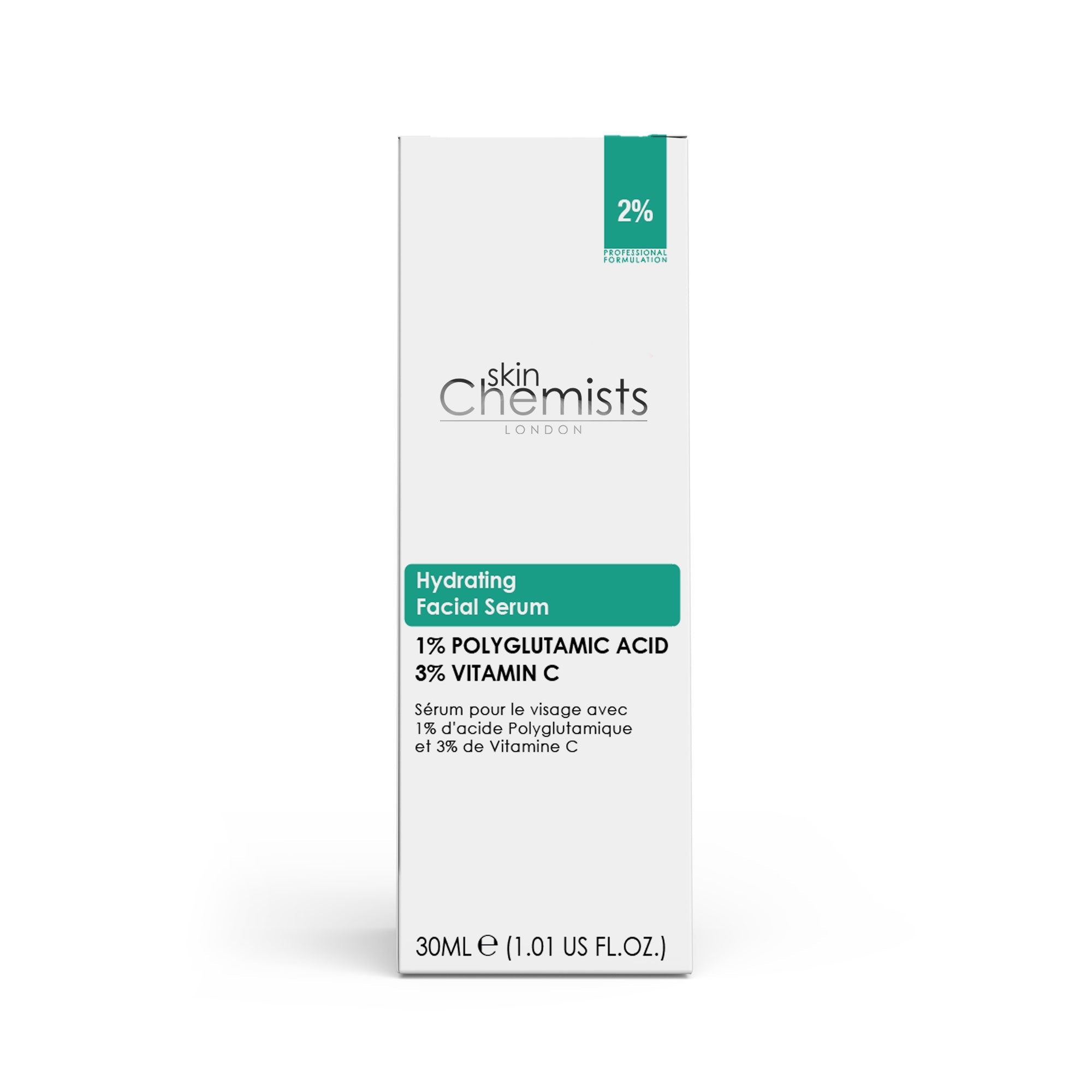 Hydrating Polyglutamic Acid 1%, Vitamin C 3% Facial Serum 30ml - skinChemists