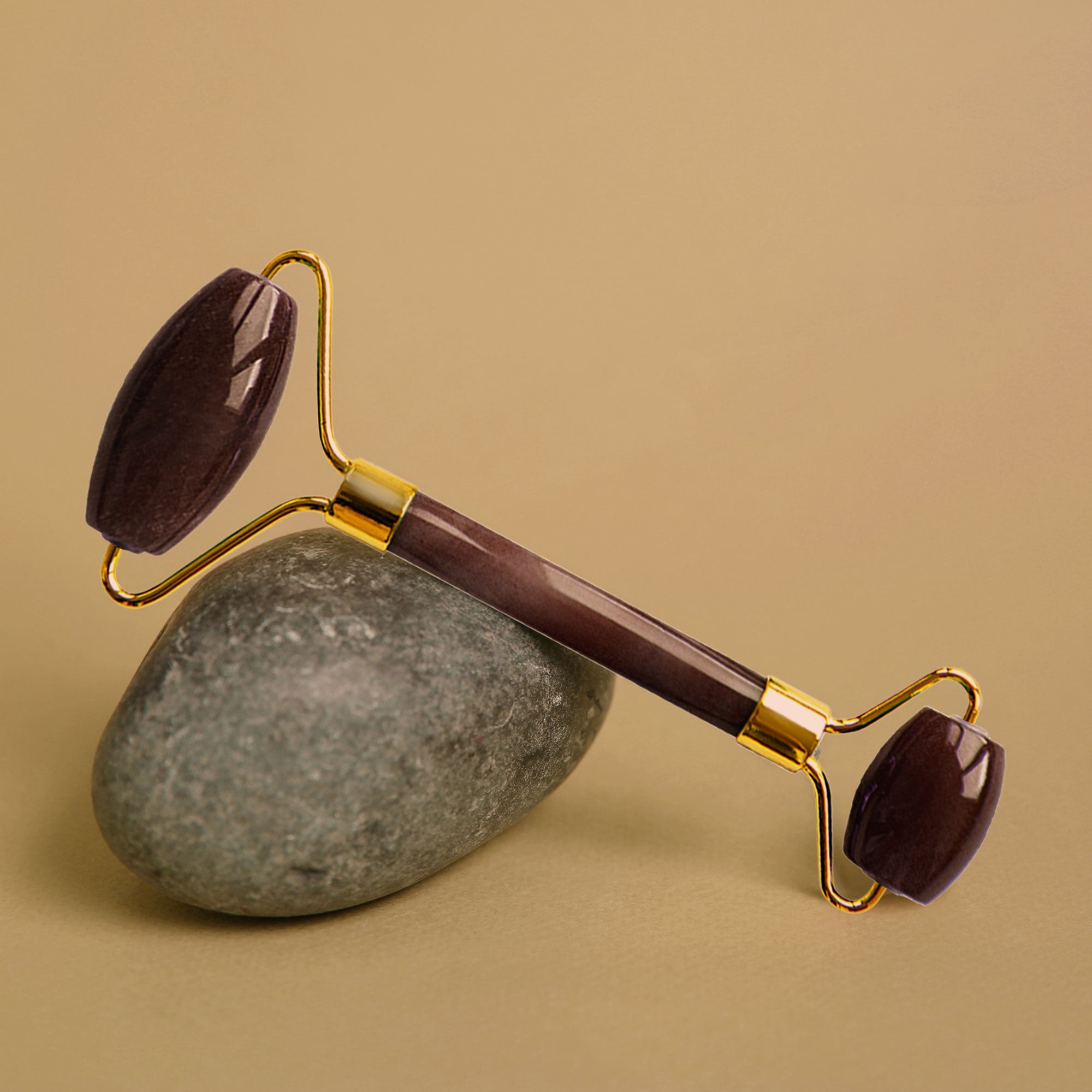 Tiger Eye Harmony & Balancing Facial Roller (Gold Metal Handle)