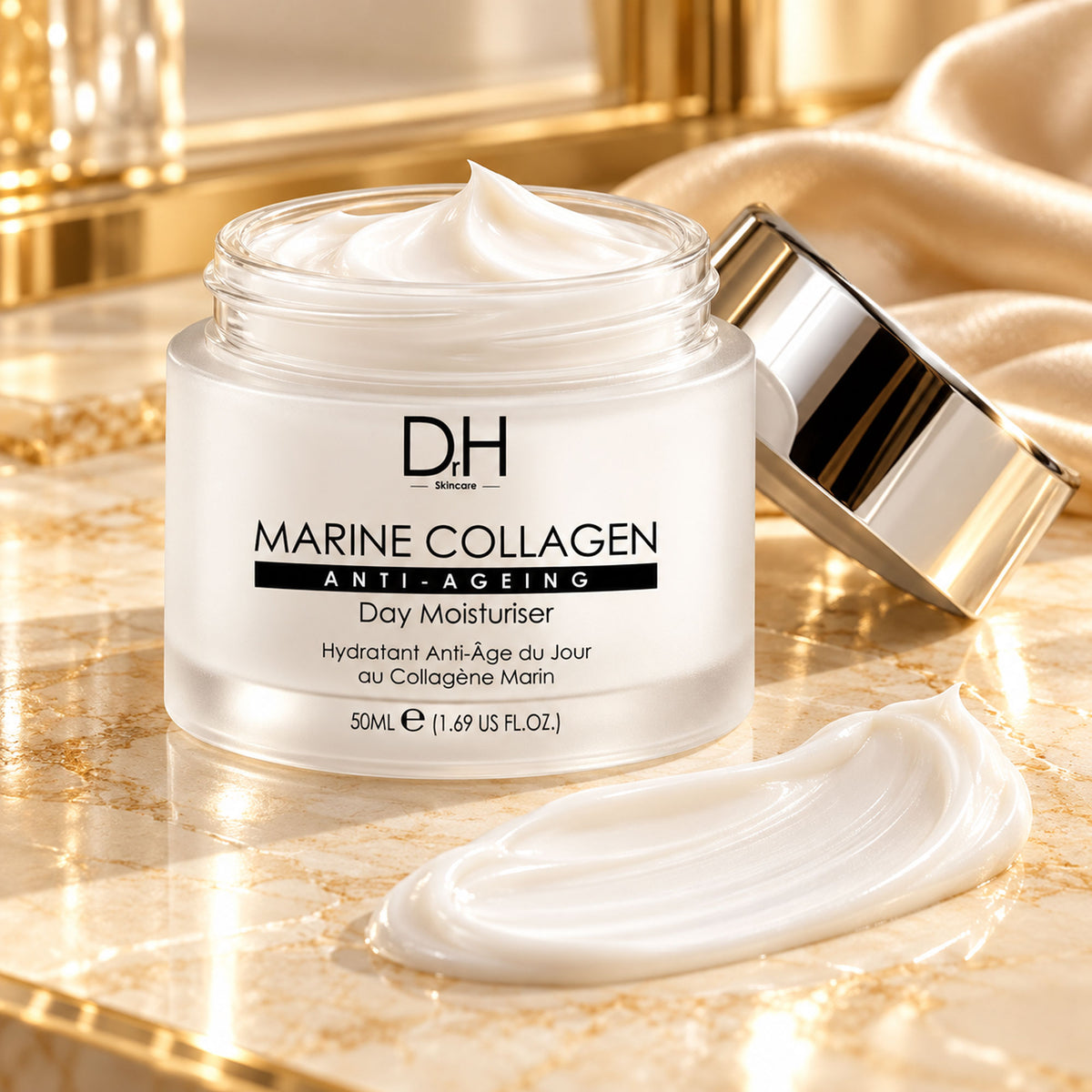 Crema idratante antietà da giorno al collagene marino, 50ml