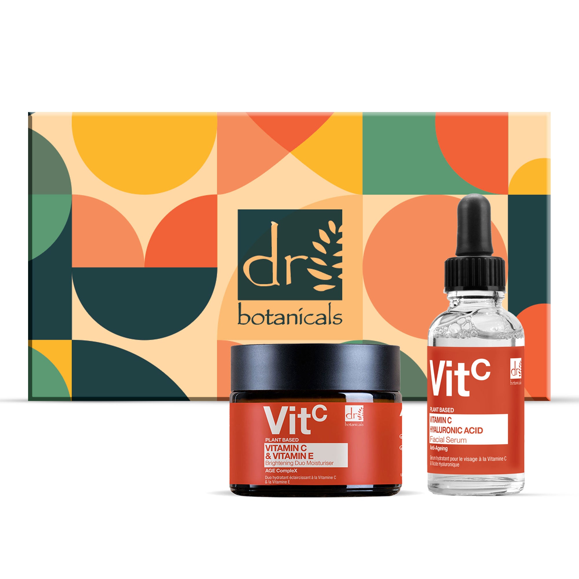 Vitamin C & Hyaluronic Acid Anti-ageing Facial Serum 30ml + Vitamin C & Vitamin E Brightening Anti-ageing Duo Moisturiser 60ml