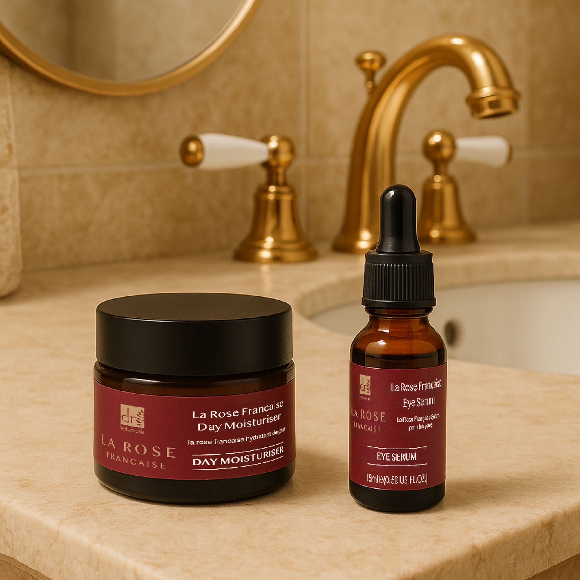 Anti-Ageing La Rose Française Duo Moisturiser & Eye Serum Kit