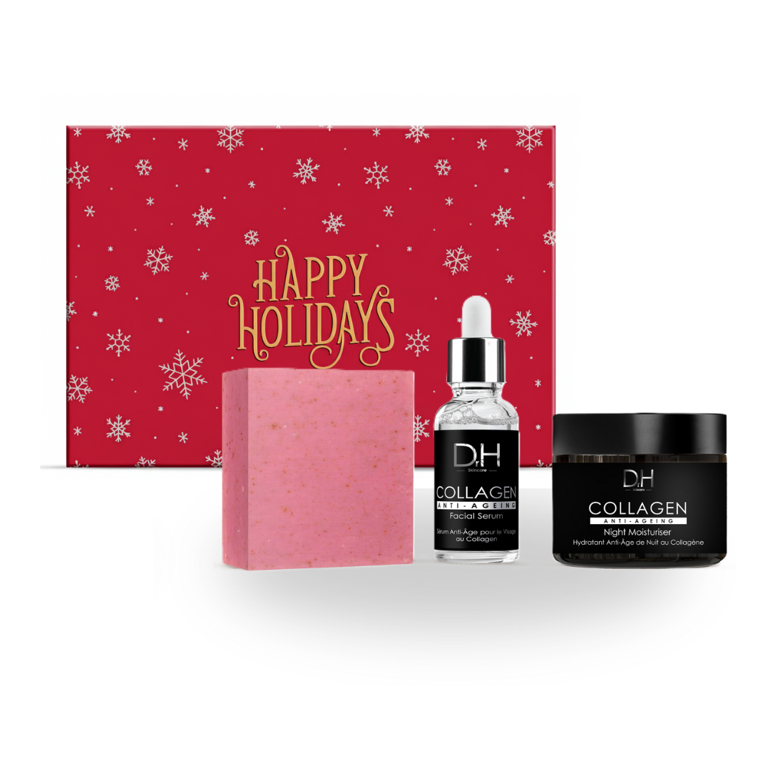 Anti-Ageing Collagen Night Moisturiser, Facial Serum & Cleansing Bar