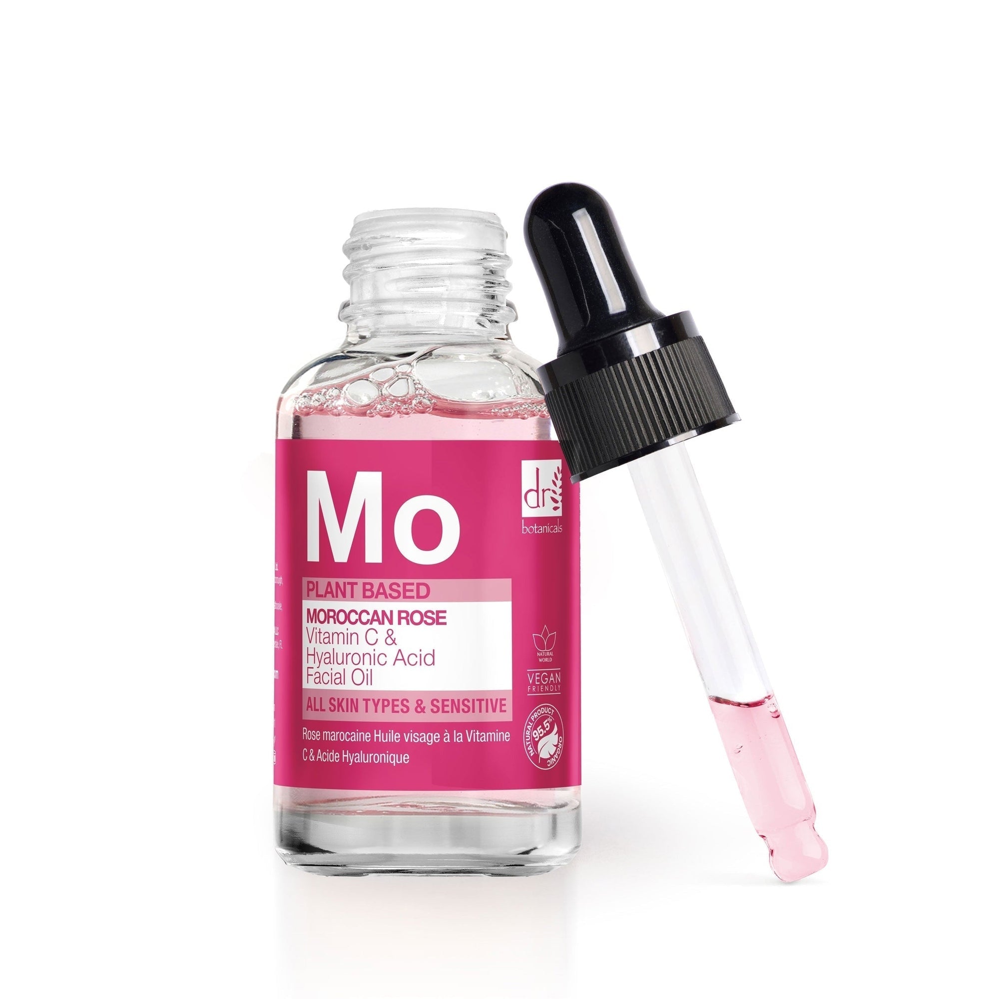 Anti-Ageing Moroccan Rose Facial Oil with Hyaluronic Acid & Vitamin C 15ml & 30ml