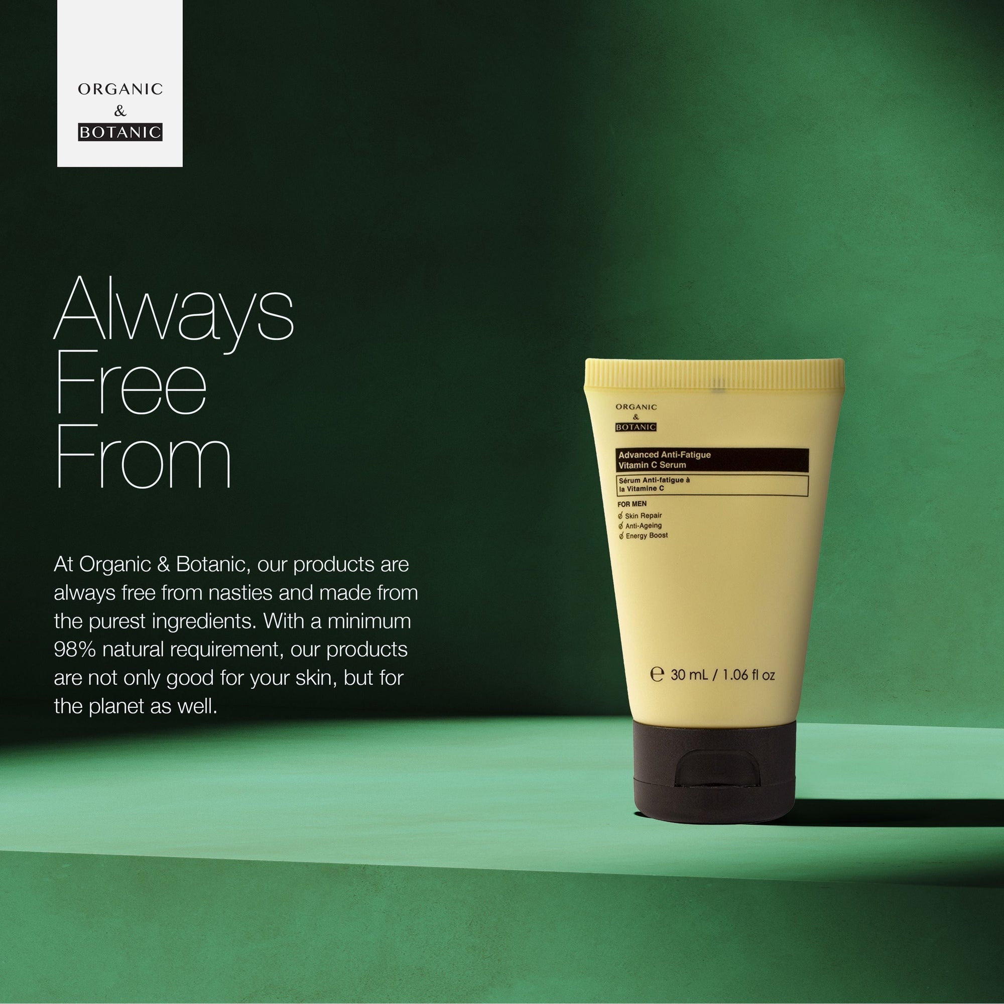 Sérum anti-fatigue avancé à la vitamine C pour hommes, lot de 2 x 30 ml