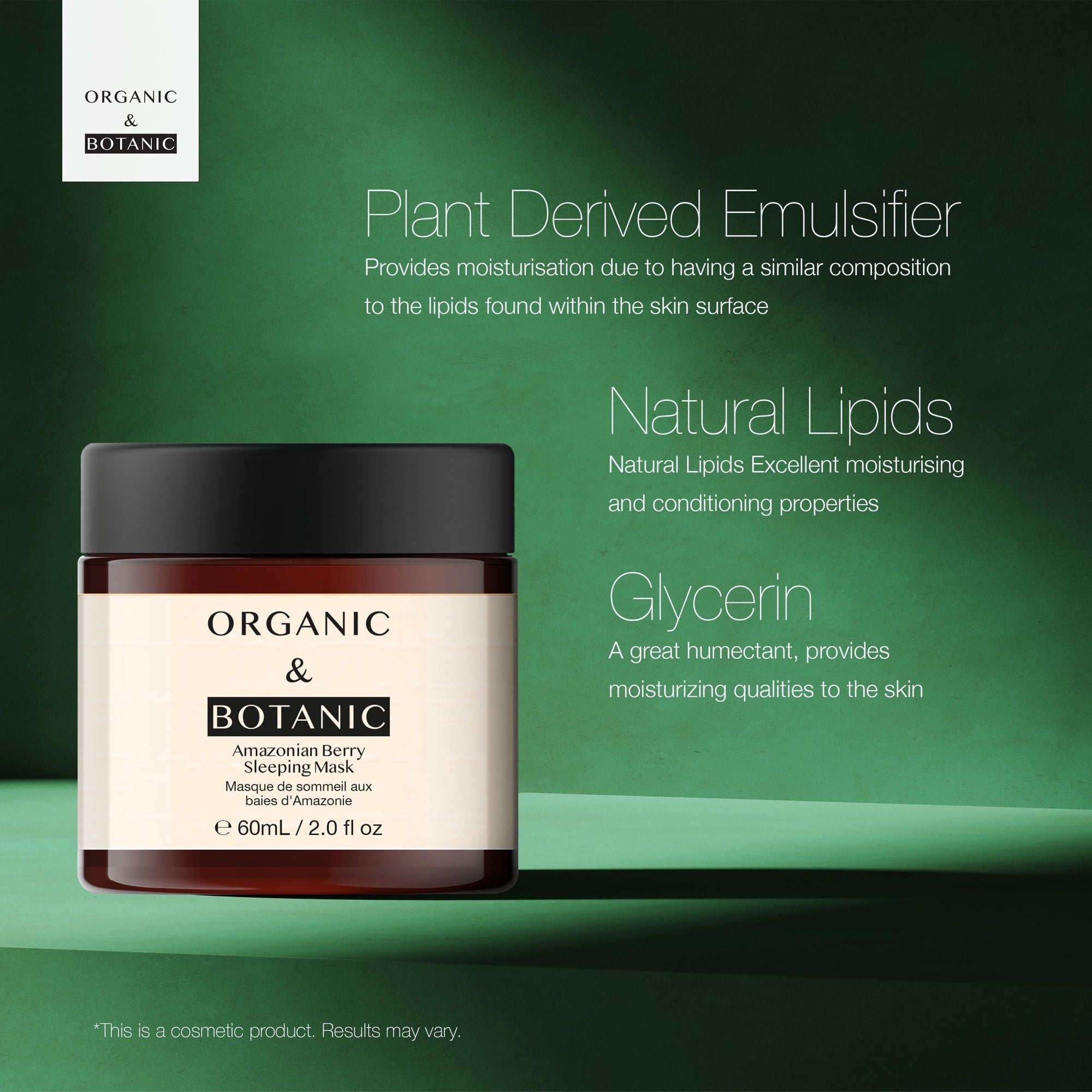 Masque de nuit aux baies d'Amazonie, lot de 2 masques de 60 ml