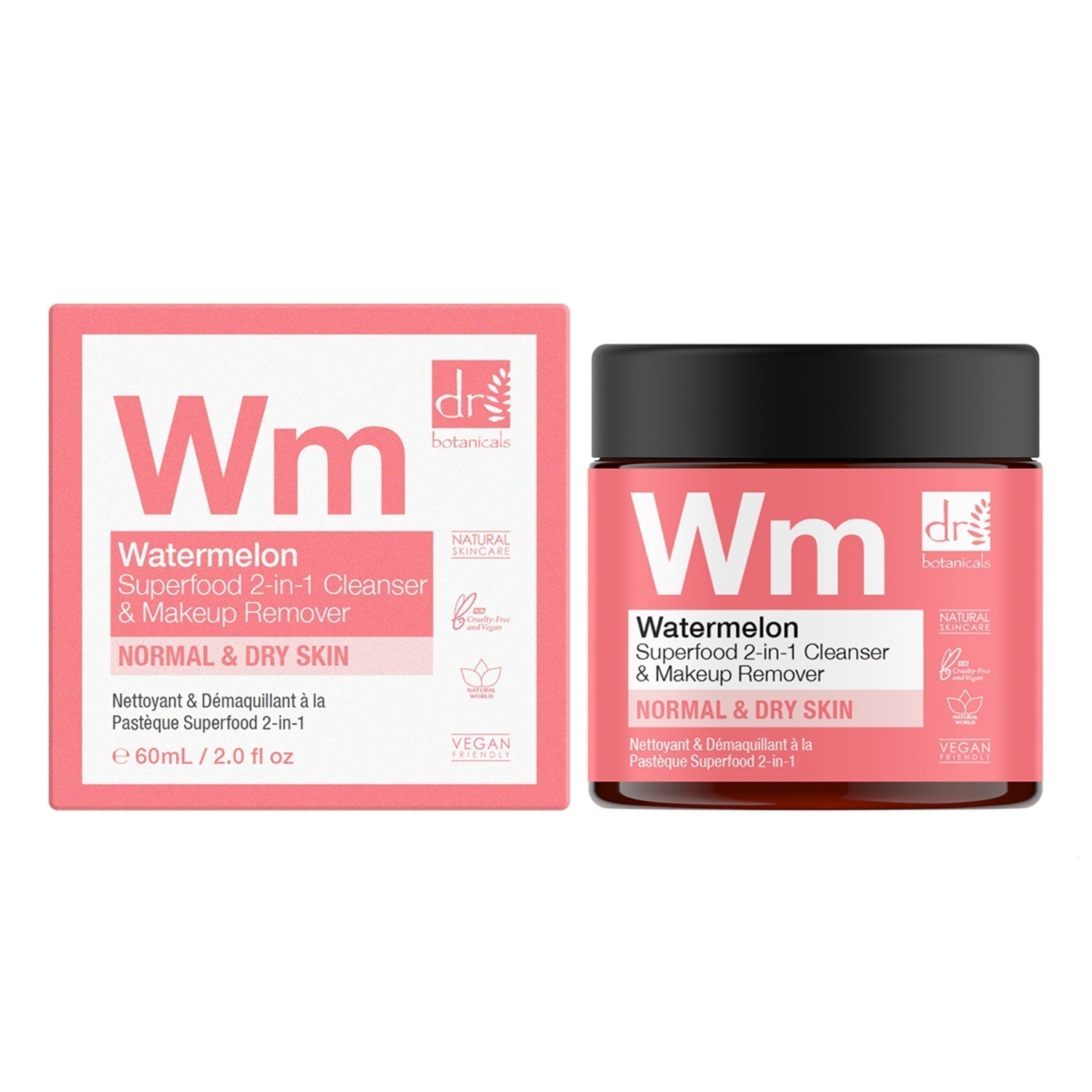 Watermelon Superfood 2-In-1 Cleanser & Makeup Remover 60ml x 2 Duo Pack