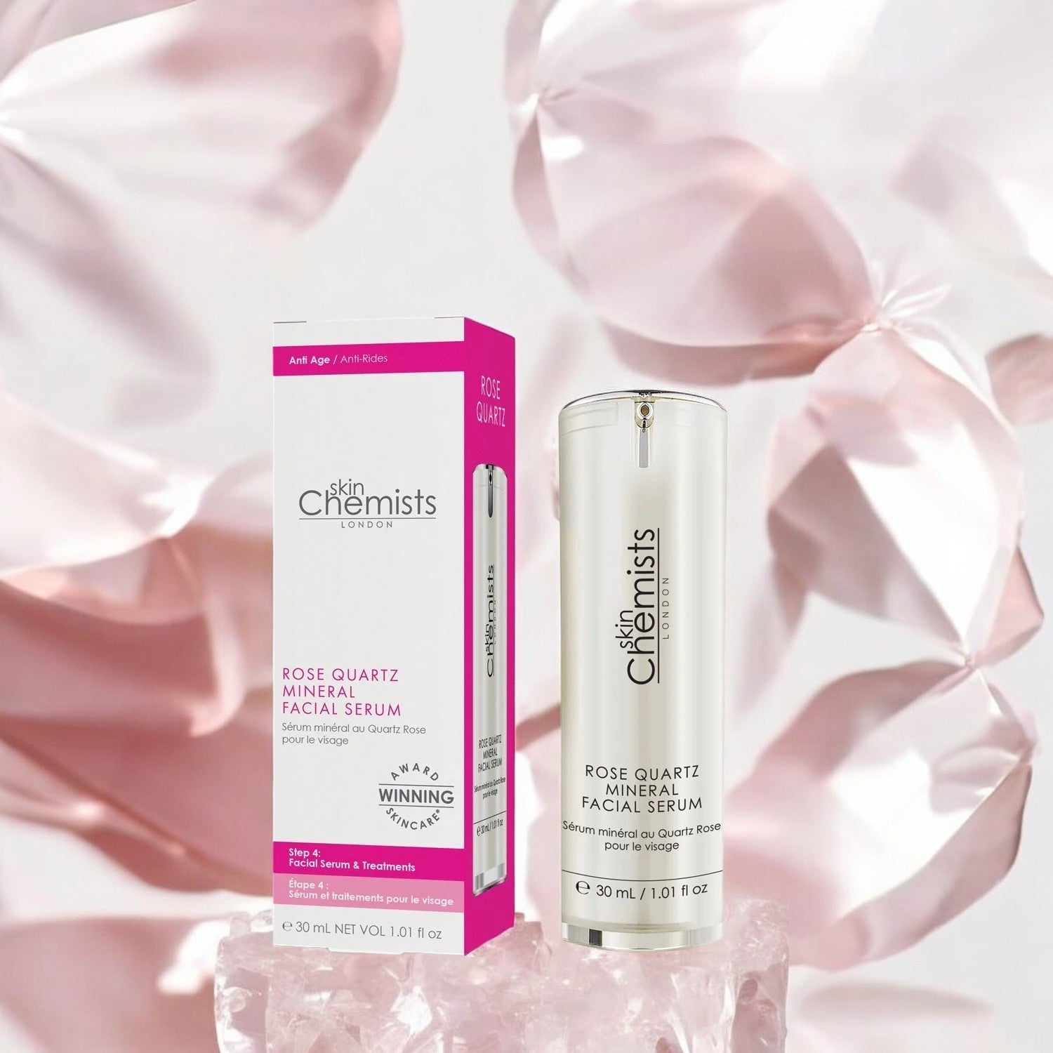 Rose Quartz Mineral Facial Serum 30ml Twin Value Savings Pack