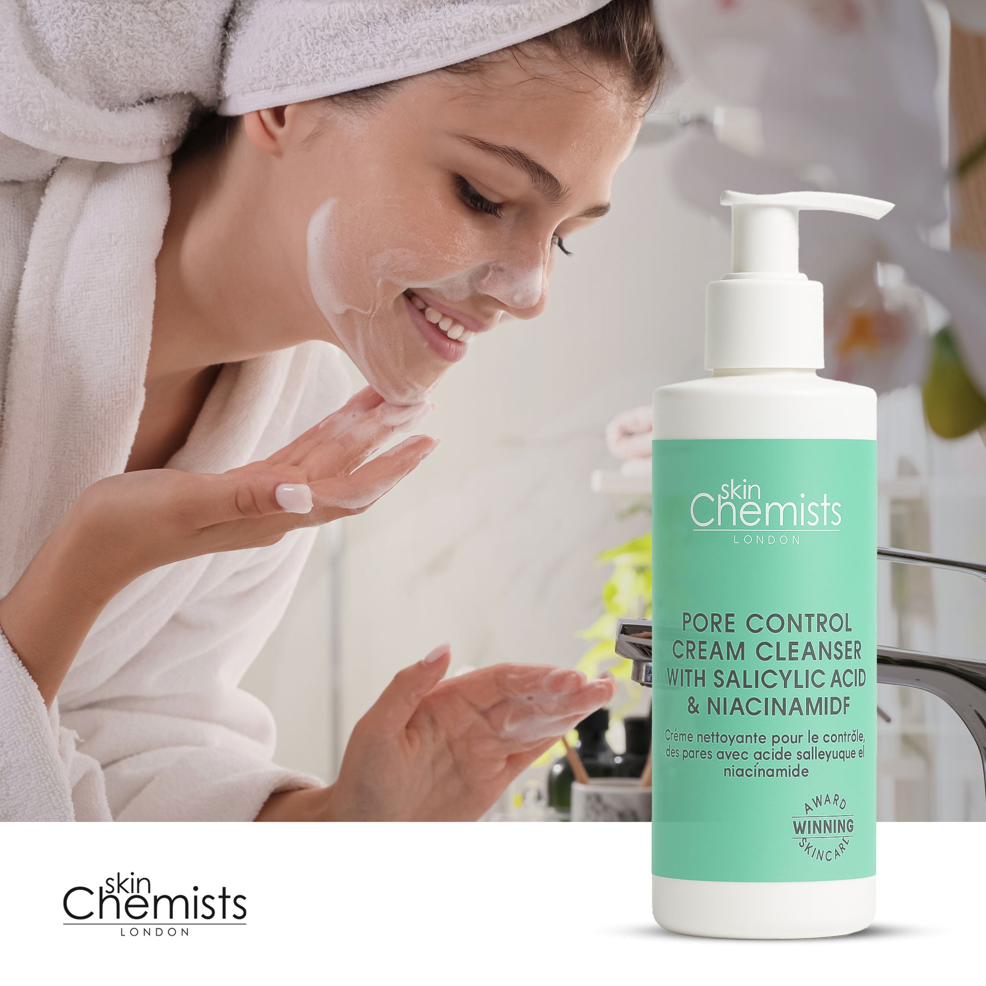 Pore Control Cream Cleanser with Salicylic Acid & Niacinamide 200ml