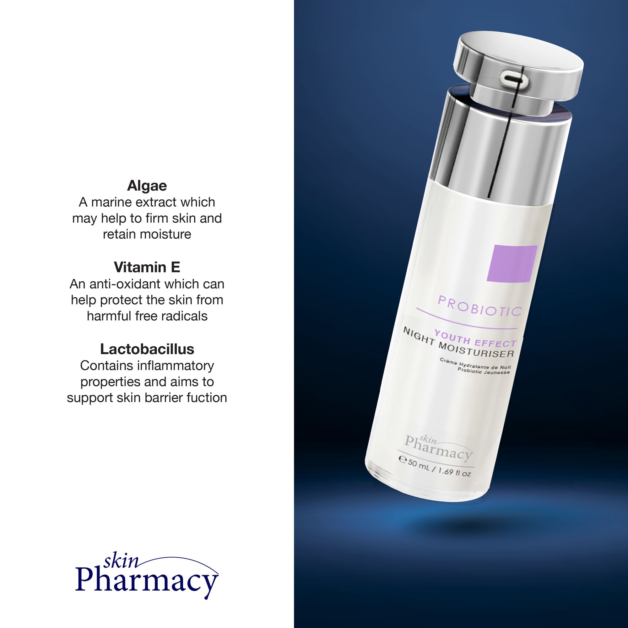 Crème de nuit probiotique effet jeunesse 50 ml