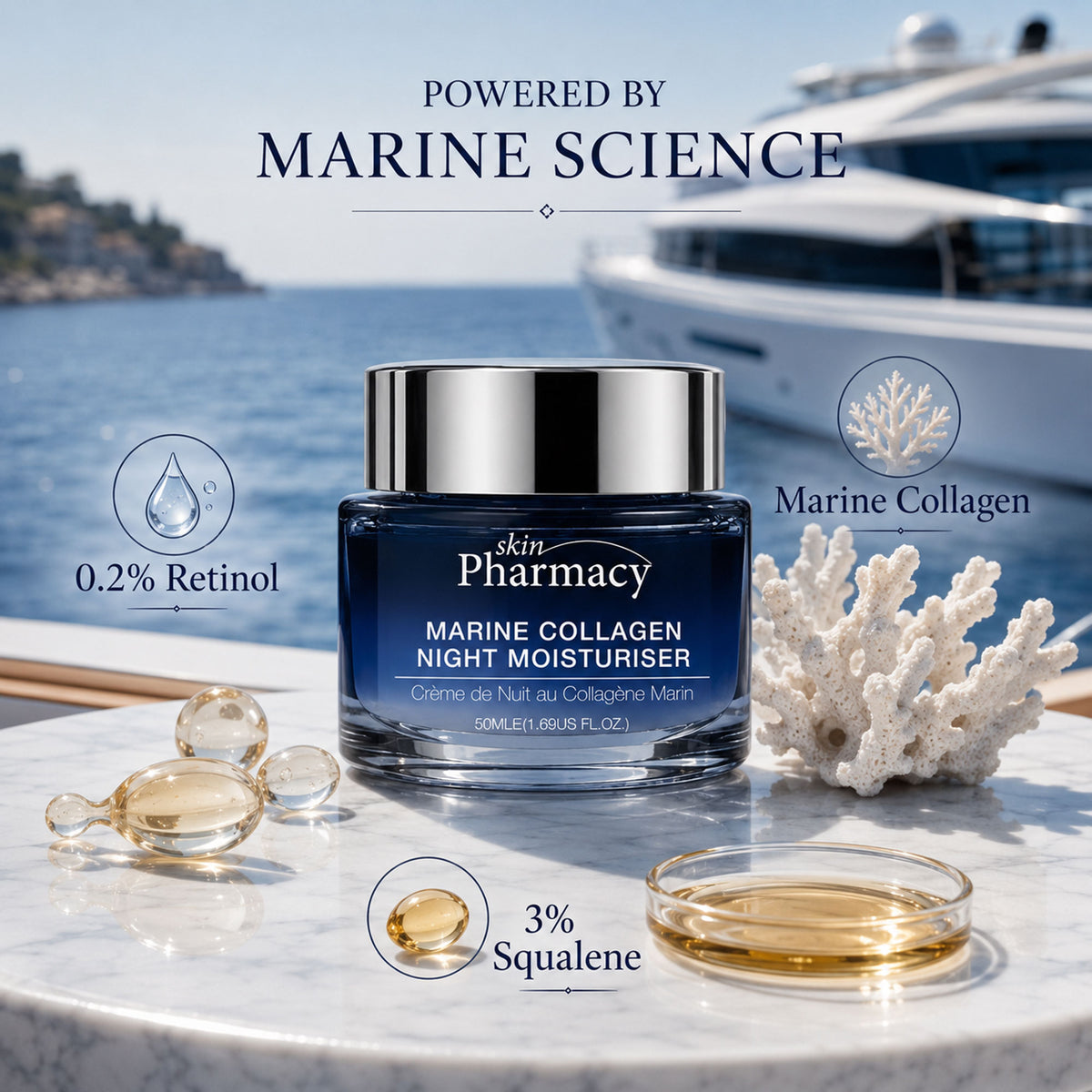 Crema hidratante de noche con colágeno marino 50ml