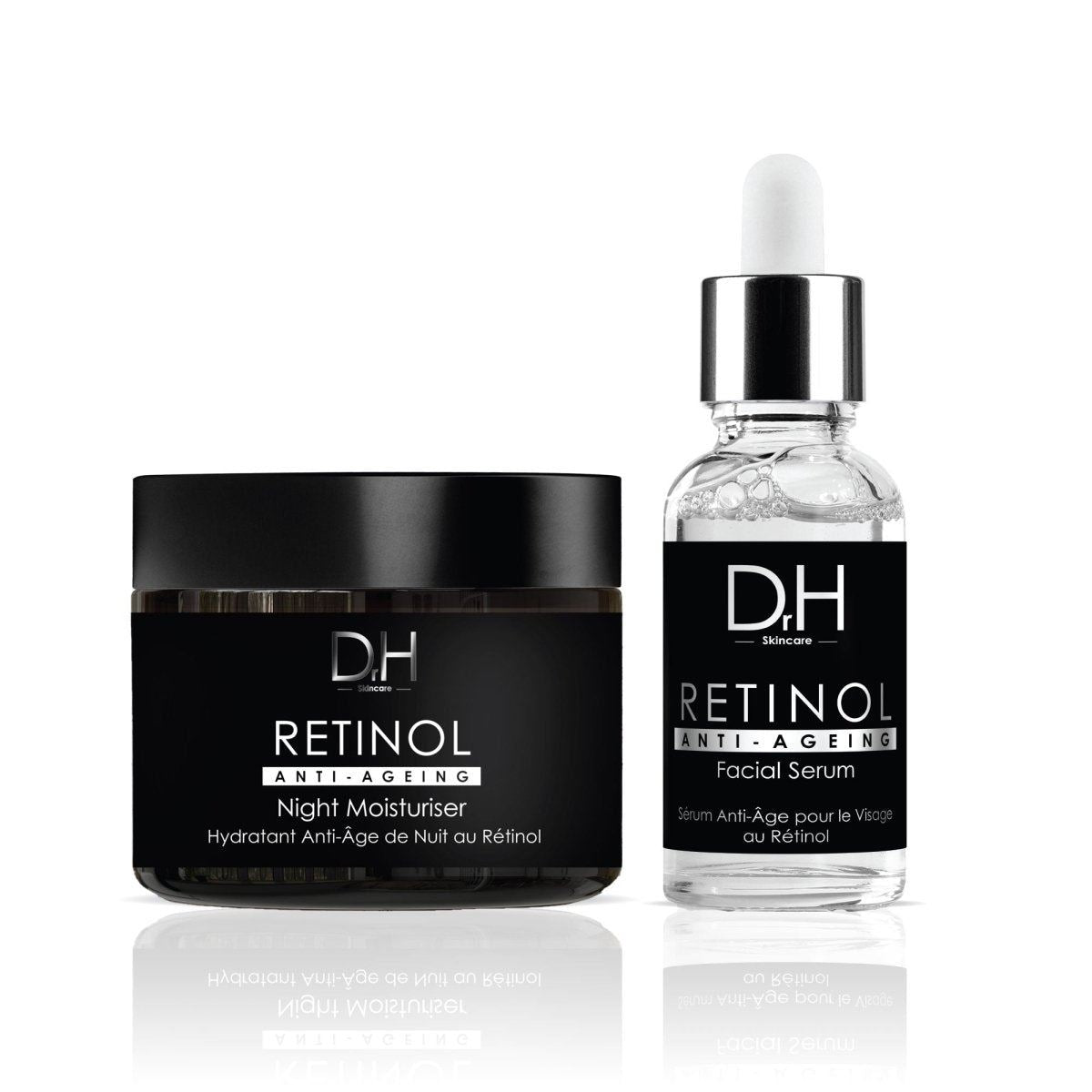 Retinol Anti-Ageing Night Moisturiser 60ml + Anti-Ageing Retinol Facial Serum 30ml