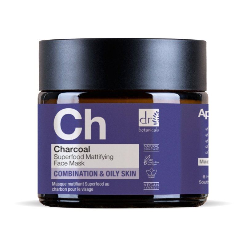 Masque matifiant visage au charbon actif 60 ml