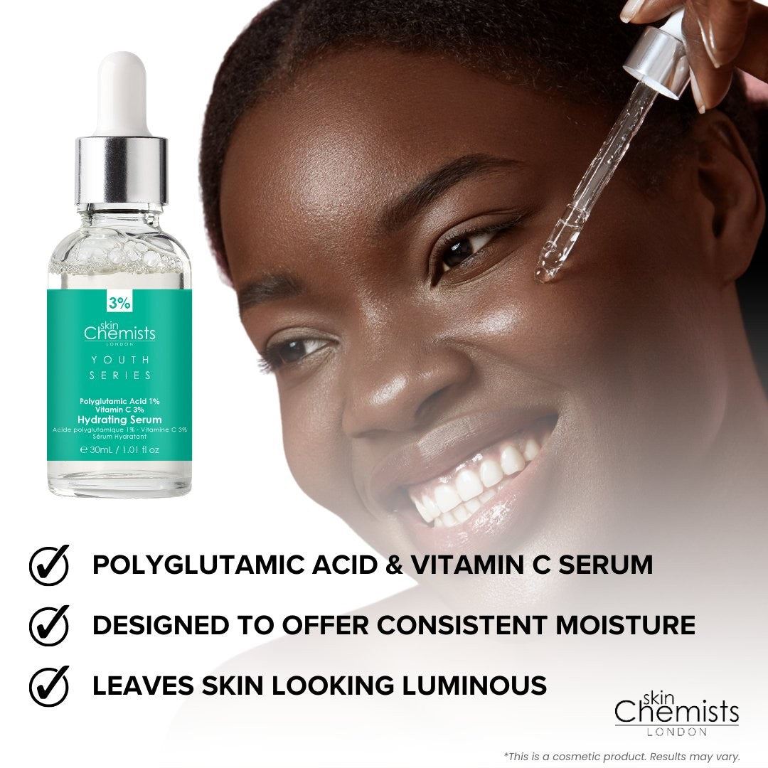 Youth Series Hydrating Serum Polyglutamic Acid 1%, Vitamin C 3% 30ml