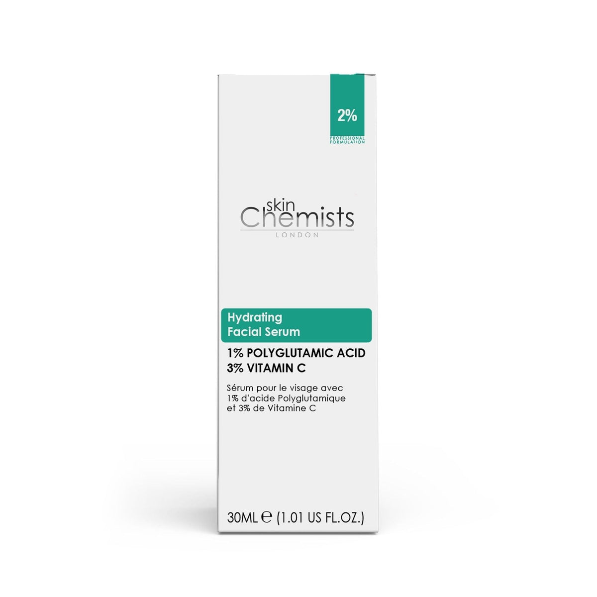 skinChemists Hydrating Polyglutamic Acid, Vitamin C Facial Serum for Glowing Skin 30ml - skinChemists
