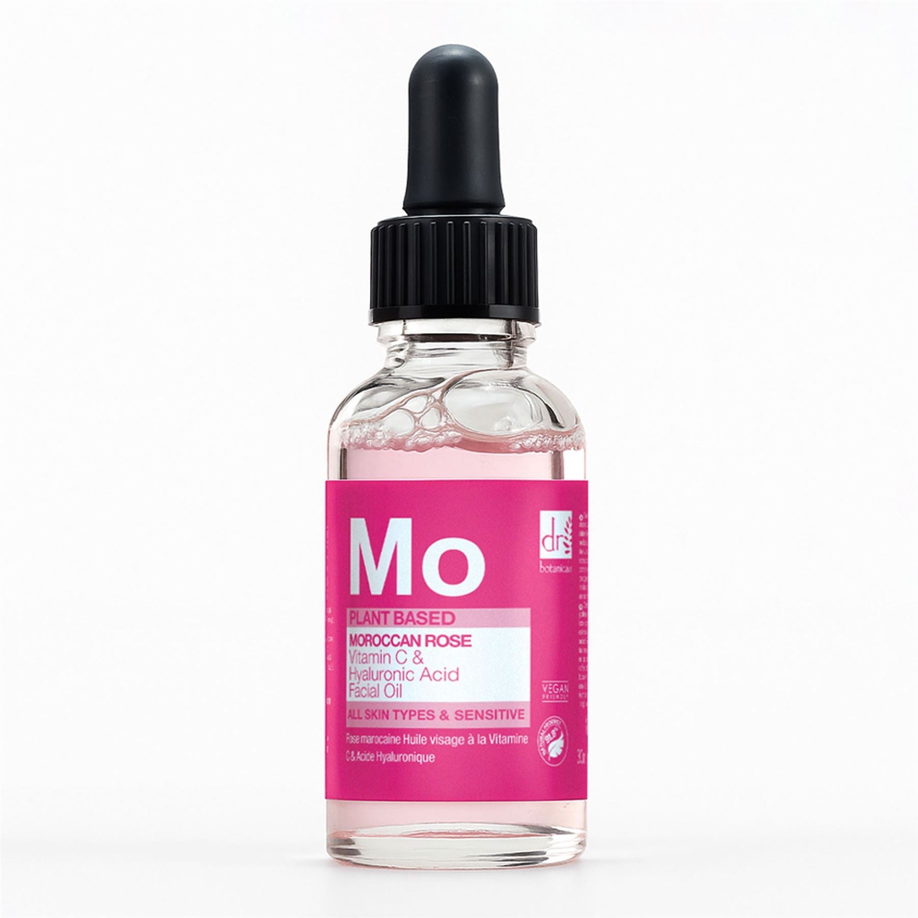 Marokkanisches Rosen-Gesichtsöl mit Hyaluronsäure und Vitamin C, 30 ml