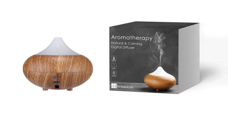 Natural And Calming Wooden Aroma Digital Diffuser Clear Top (EU Plug) - skinChemists