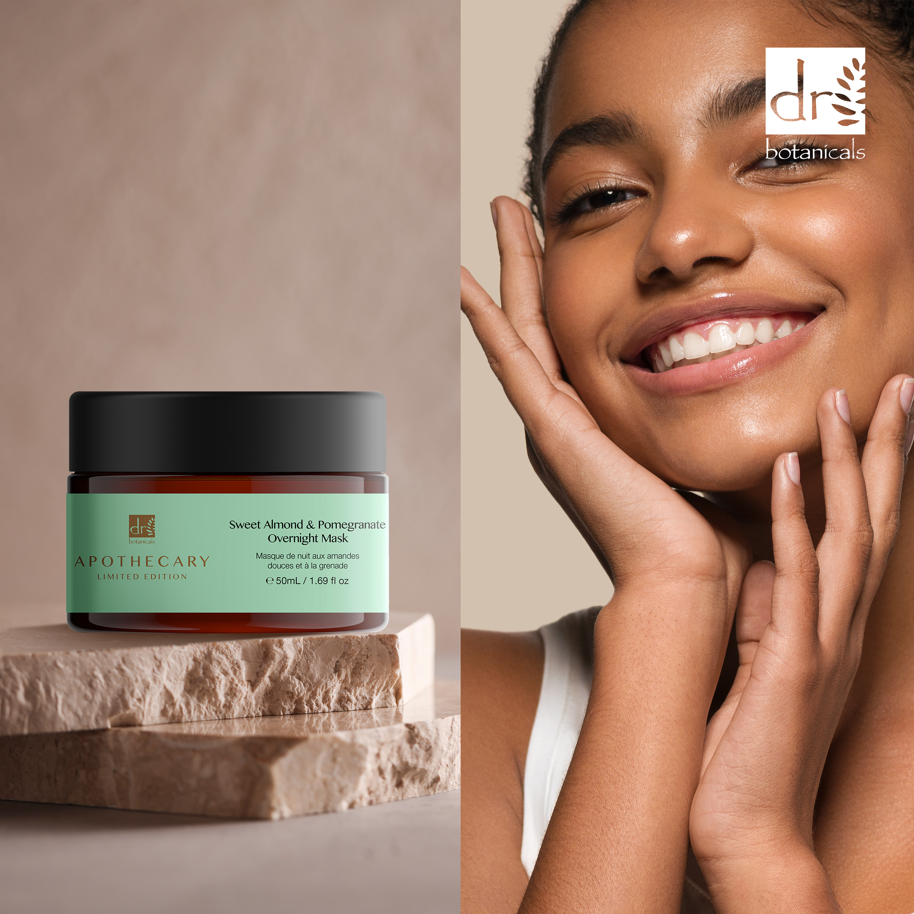 Sweet Almond & Pomegranate Overnight Mask 50ml Twin Value Savings Pack