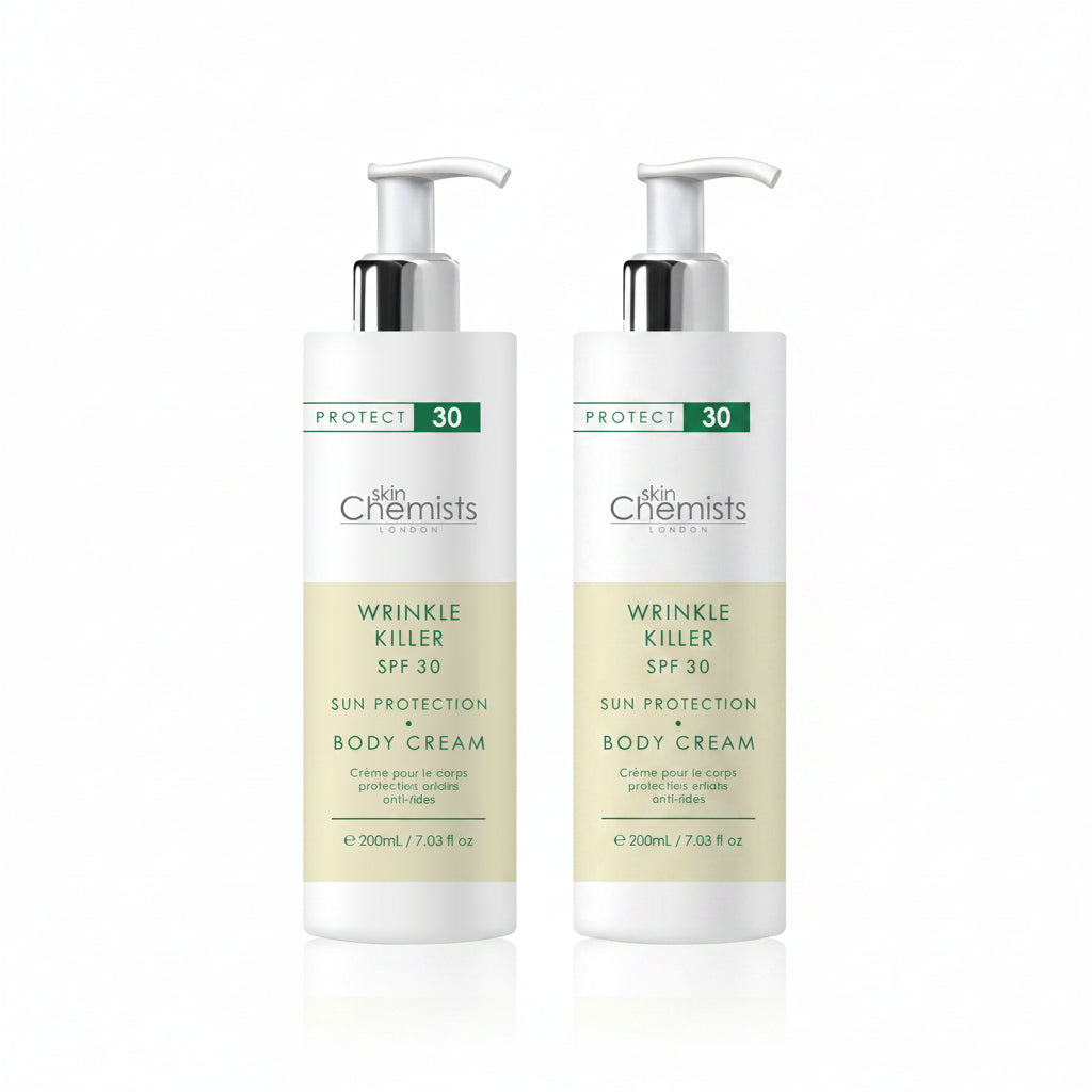 Faltenbekämpfende Sonnenschutz-Körpercreme LSF 30, 2 x 200 ml, Doppelpackung