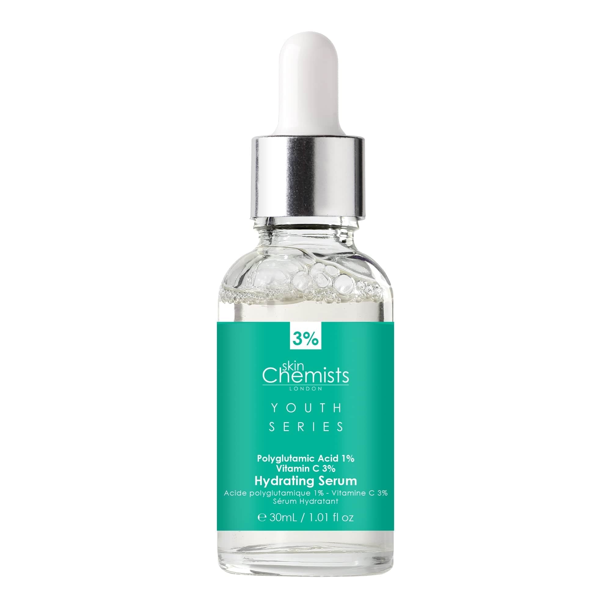 Youth Series Hydrating Serum Polyglutamic Acid 1%, Vitamin C 3% 30ml