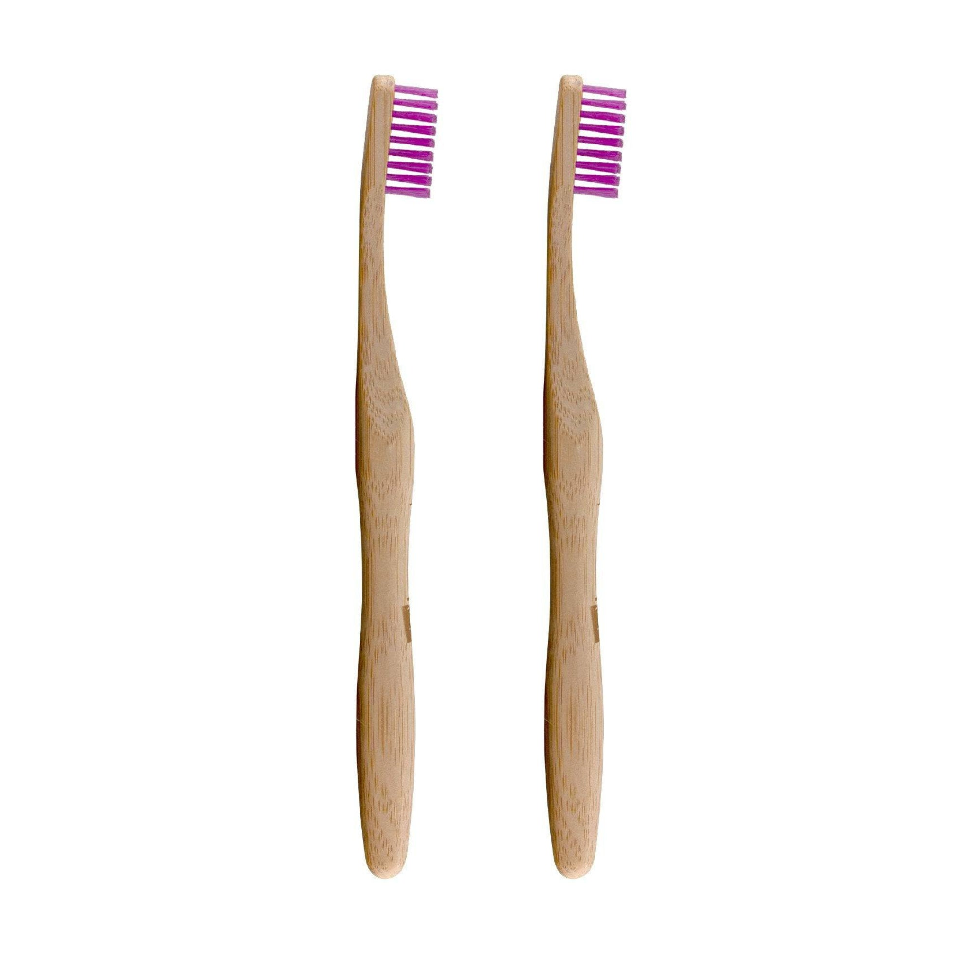 Bamboo Toothbrush Purple Twin Value Savings Pack