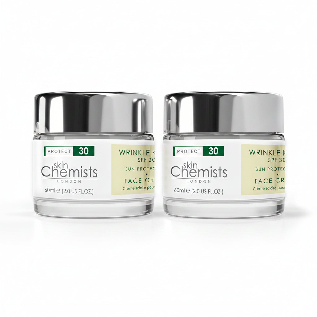 Faltenbekämpfende Tagescreme mit Sonnenschutz LSF 30, 2 x 60 ml, Doppelpackung