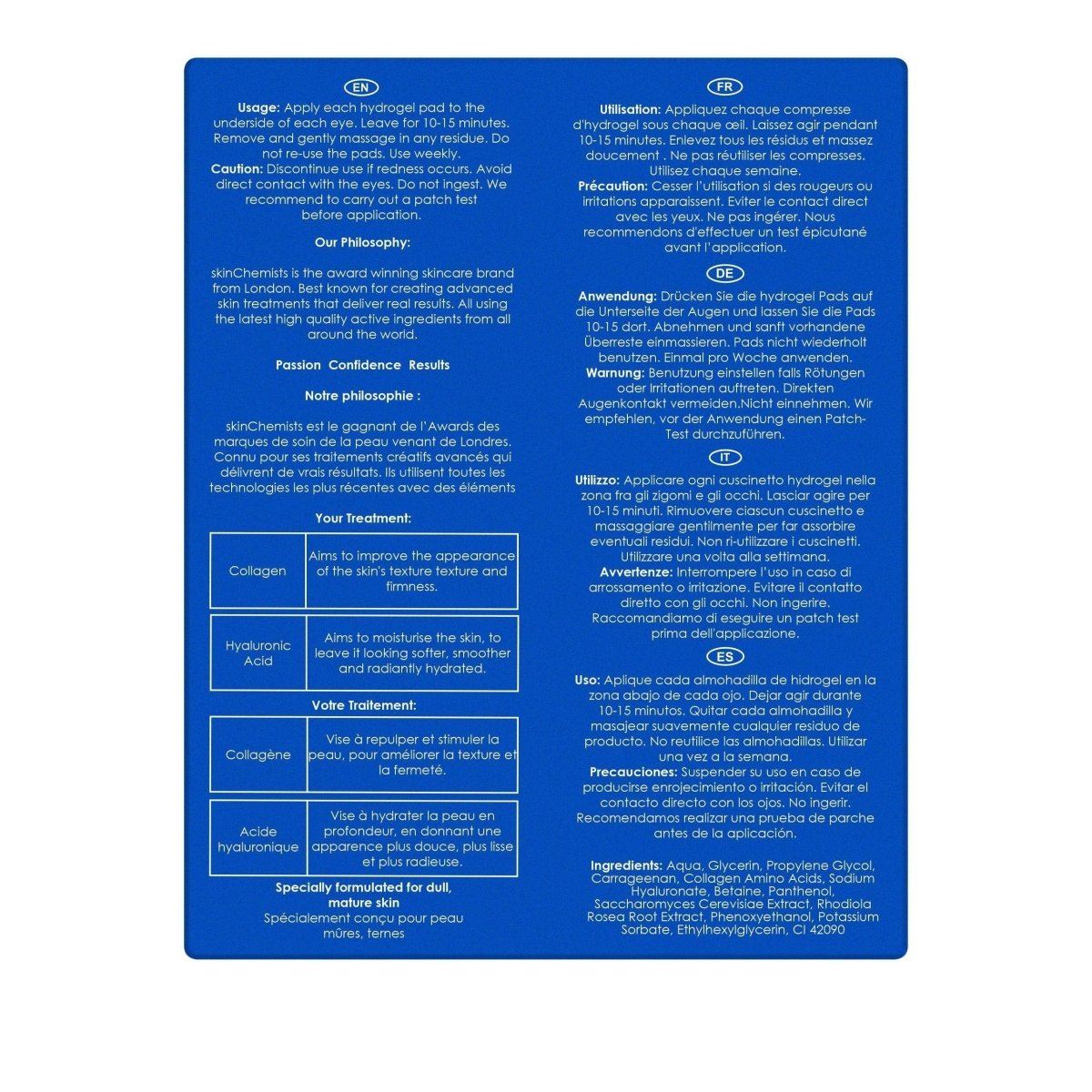 Instant Lift Anti-Ageing Hydrogel Eye Pads (5 x 2) - skinChemists