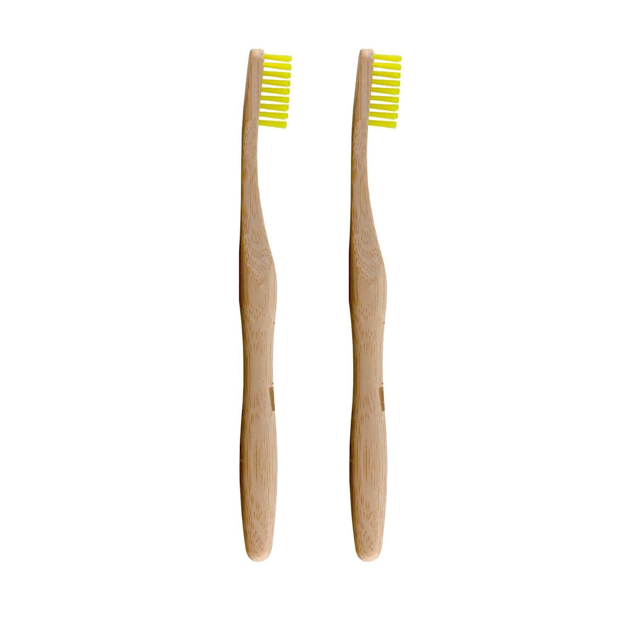 Bamboo Toothbrush Yellow x 2 Duo Pack