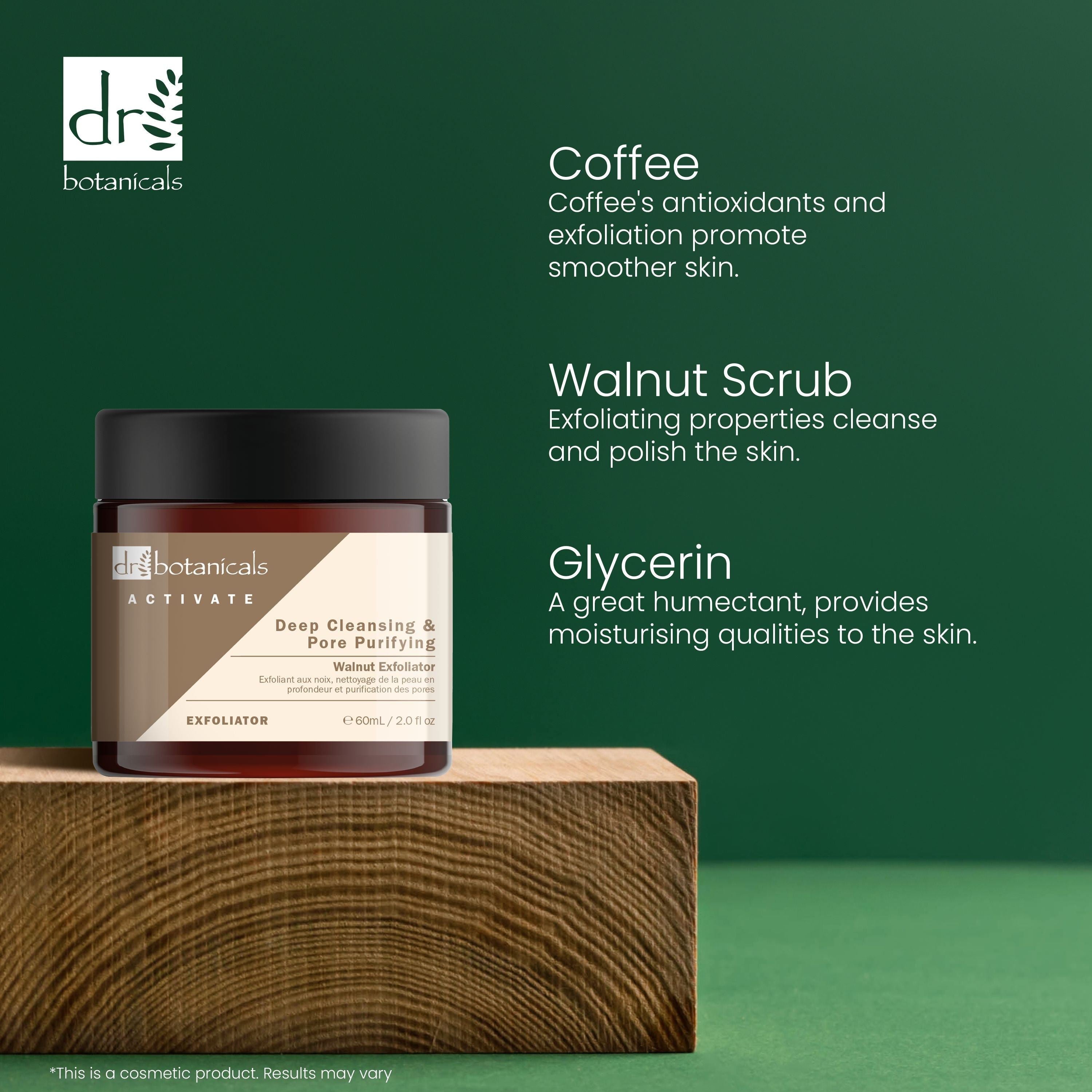 Activate Deep Cleansing & Pore Purifying Walnut Exfoliator 60ml Twin Value Savings Pack