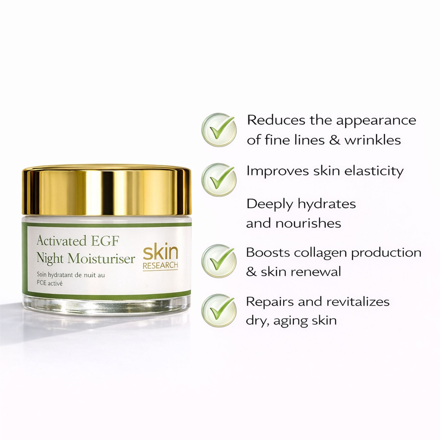Anti-Aging-Nachtcreme mit aktiviertem EGF, 50 ml