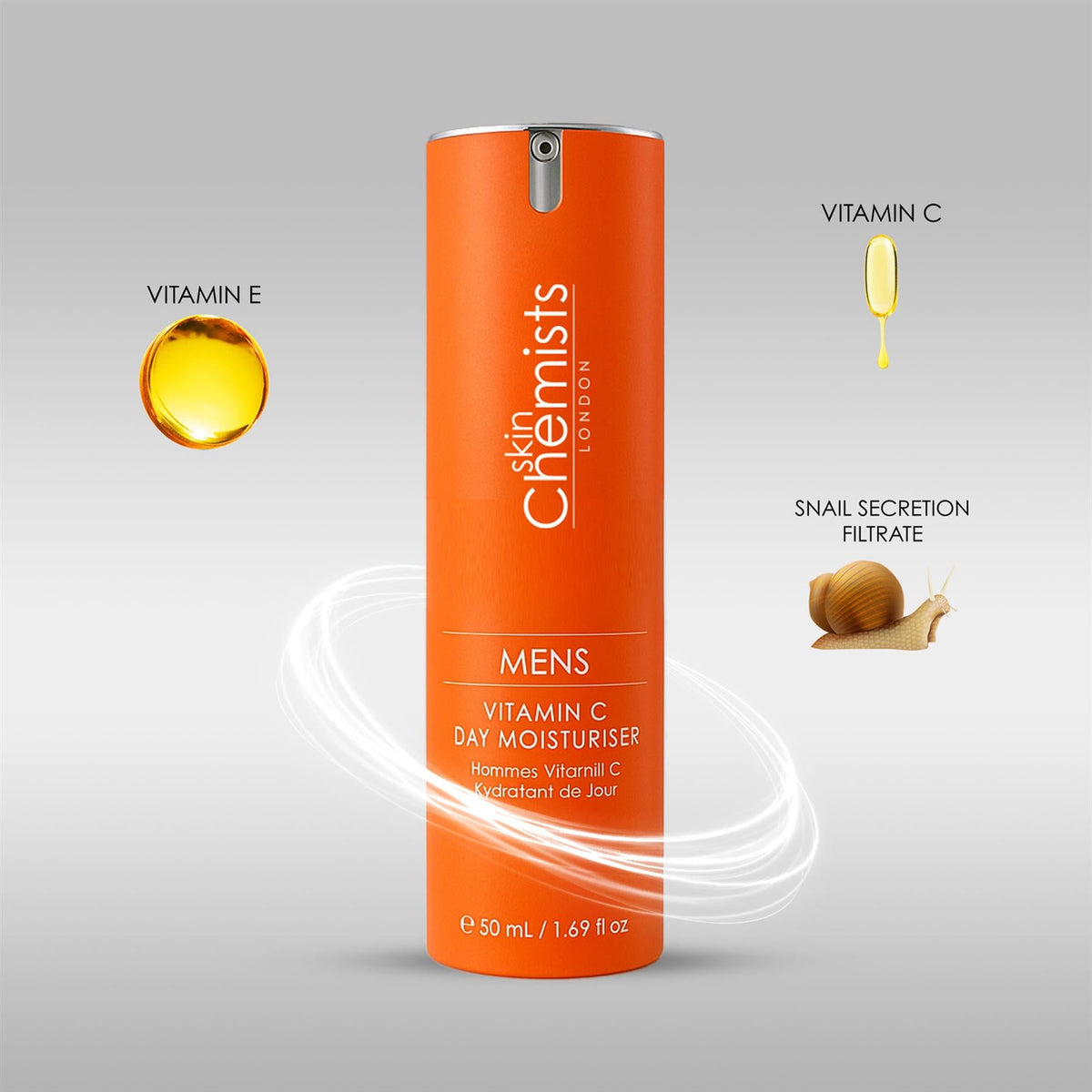 Hidratante facial de día con vitamina C para hombre 50ml