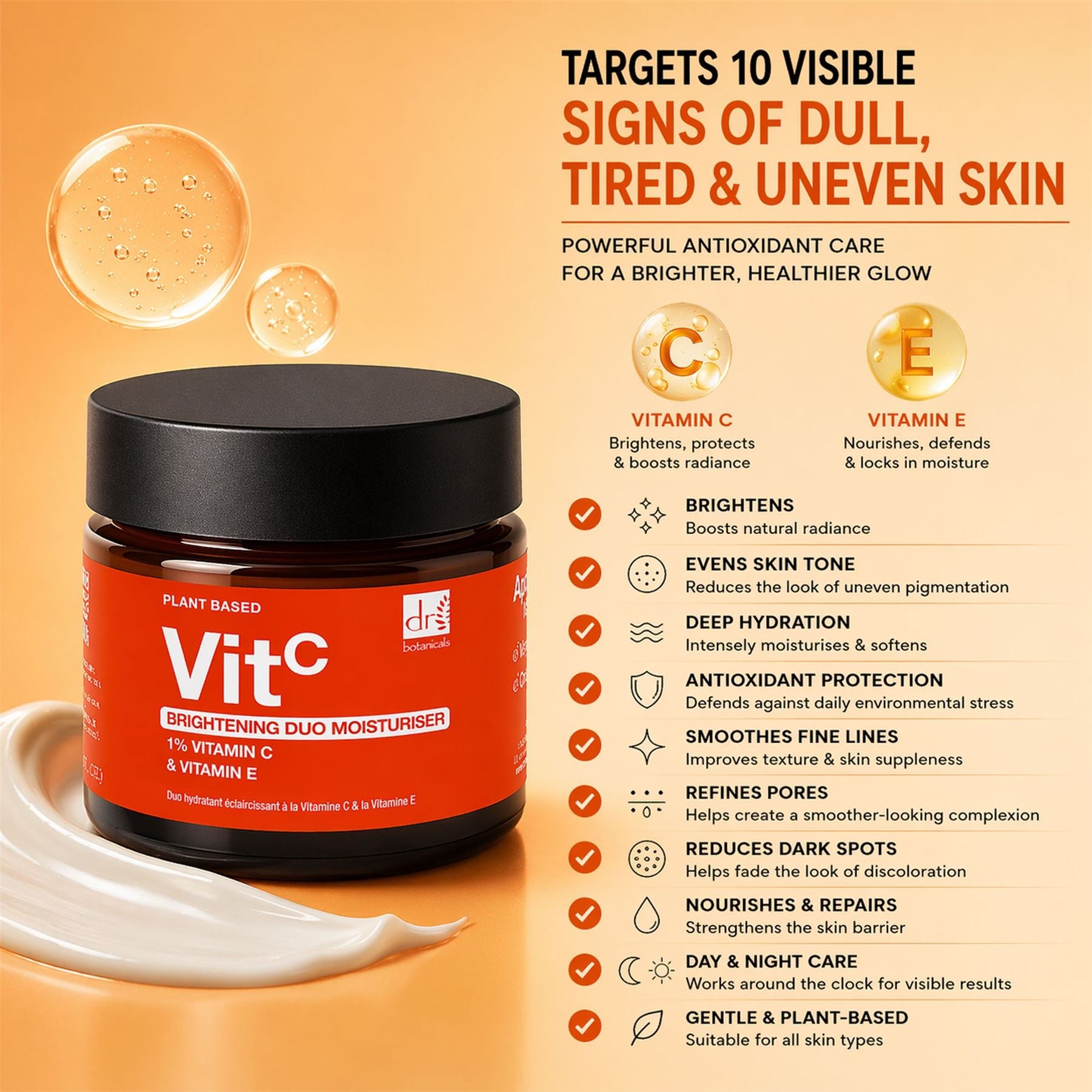 Brightening Duo Moisturiser with 1% Vitamin C & Vitamin E  60ml