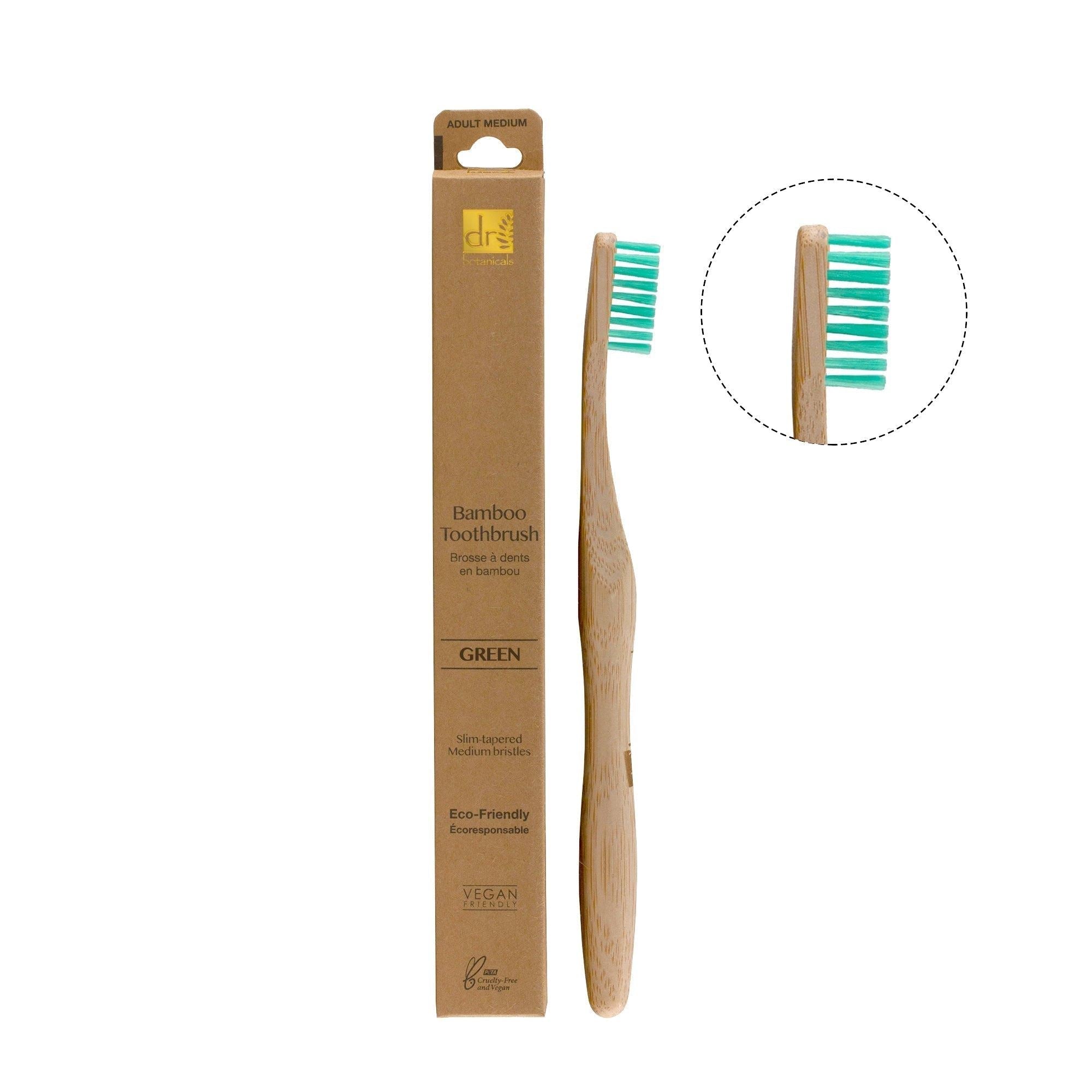 Bamboo Toothbrush Green Twin Value Savings Pack