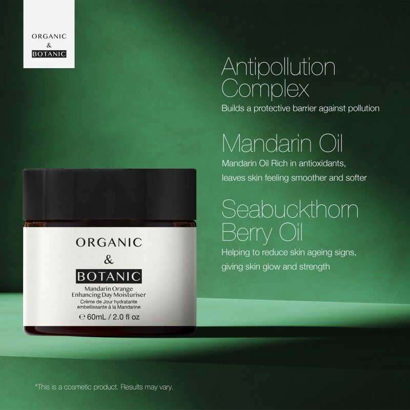Mandarin Orange Day Moisturizer with Vitamin C & Sea Buckthorn - 60ml - Lightweight Hydration, Antioxidant Protection, & Pollution Defense for Radiant Skin - skinChemists