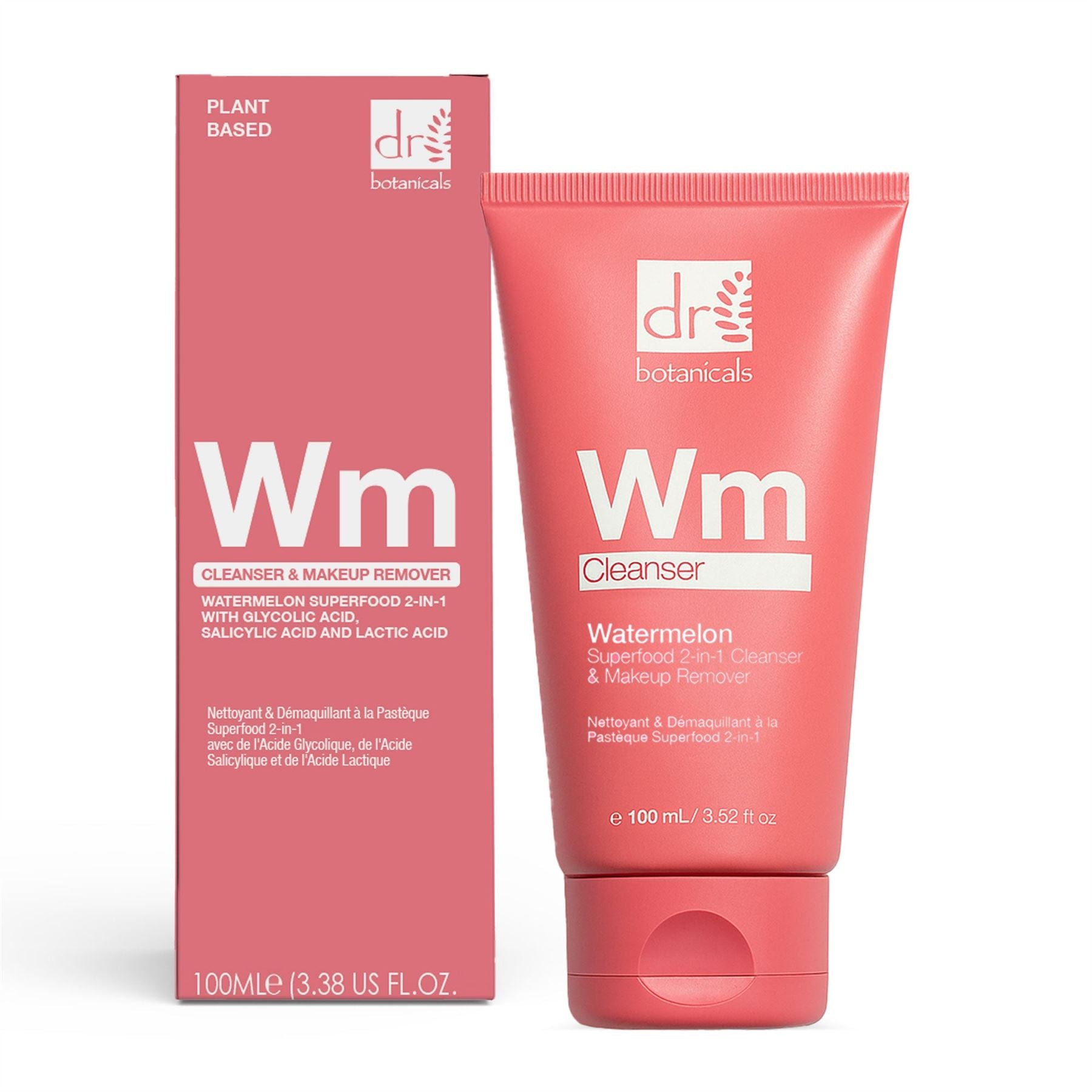 Watermelon Superfood 2-in-1 Cleanser & Makeup Remover 100ml with Glycolic Acid, Salicylic Acid and Lactic Acid