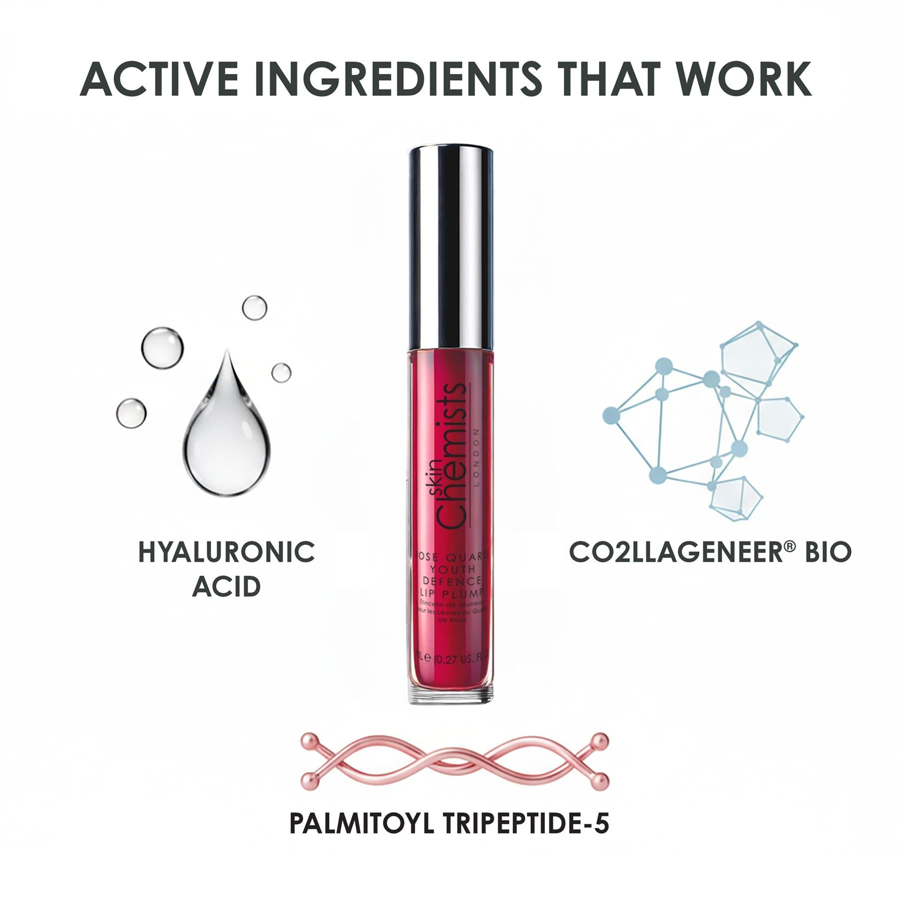 Voluminizador de labios antiedad Rose Quartz Youth Defence n.º 66 con aceite de rosa original 8ml