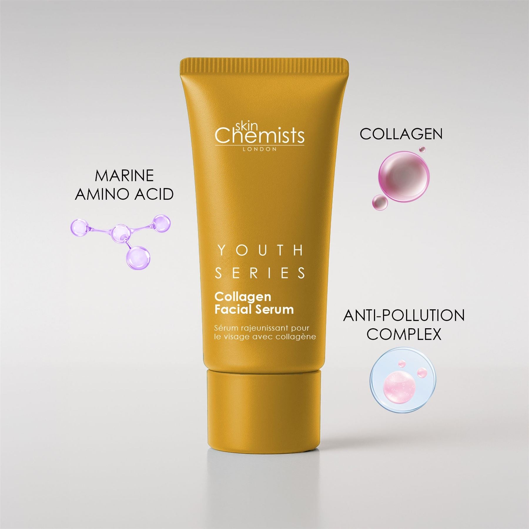 Sérum visage au collagène 2 % de la gamme Jeunesse 30 ml