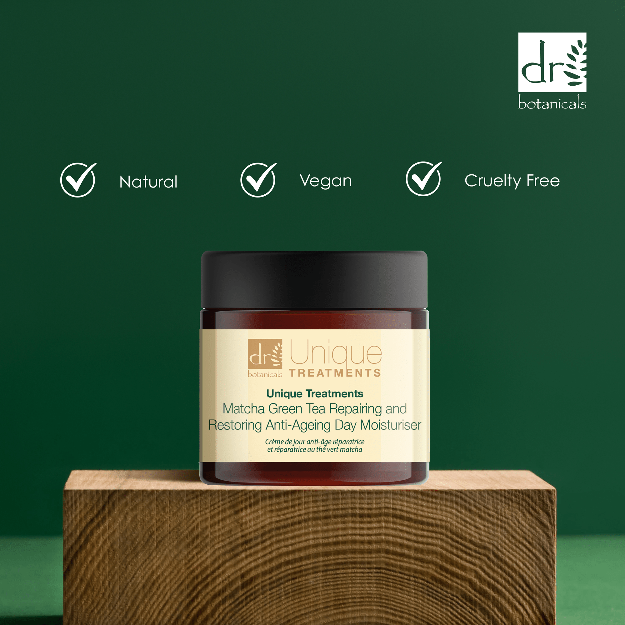 Unique Treatments Matcha Green Tea Repairing & Restoring Anti-Ageing Day Moisturiser 60ml x 2 Duo Pack